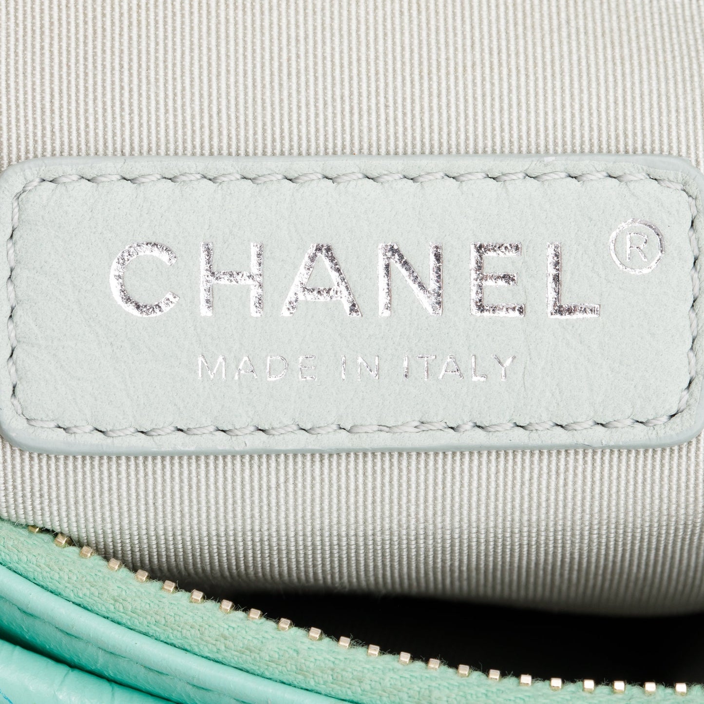 Chanel Green Tweed Calfskin Leather Small Gabrielle Hobo