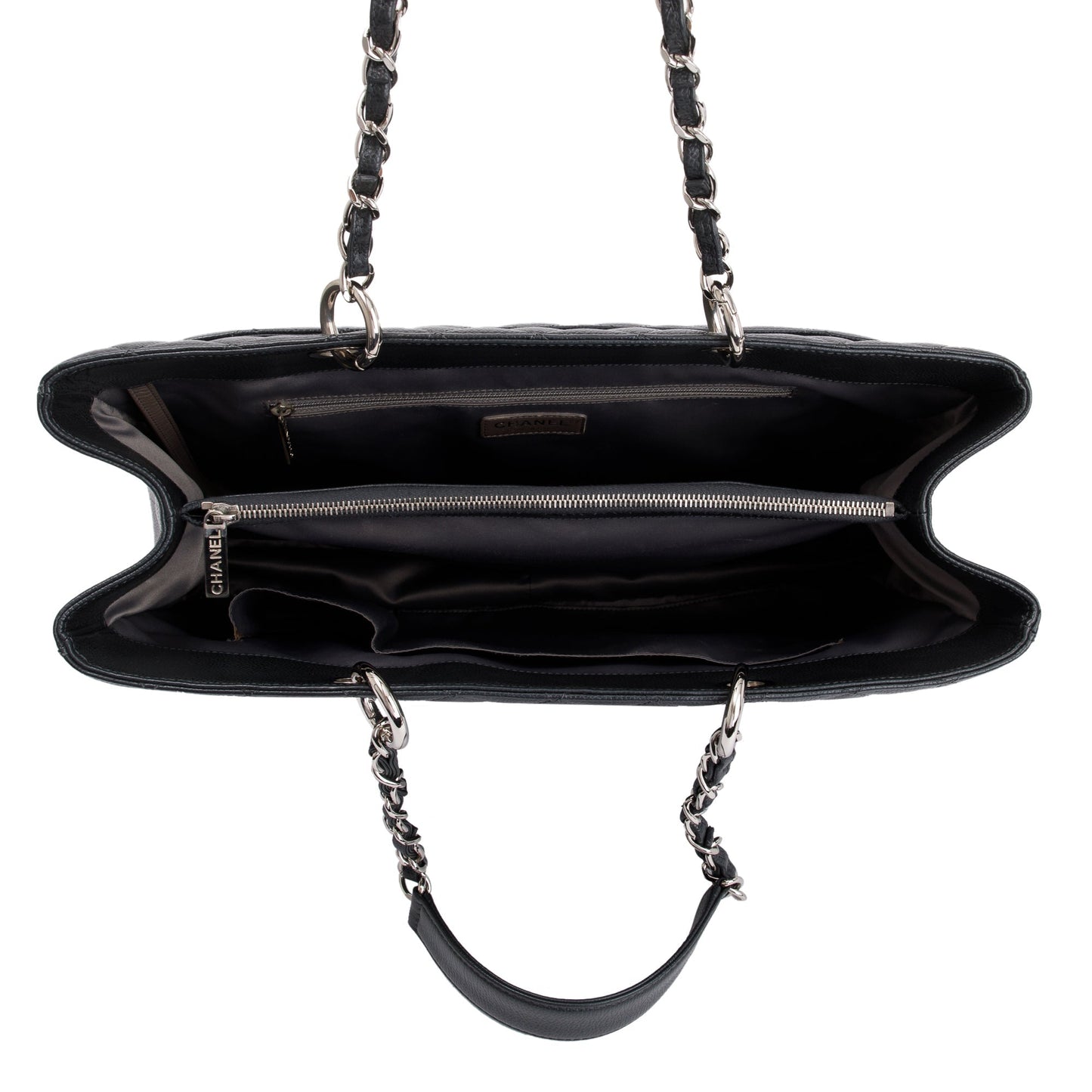 Chanel Grey Caviar Leather XL Grand Shopping Tote (GST)