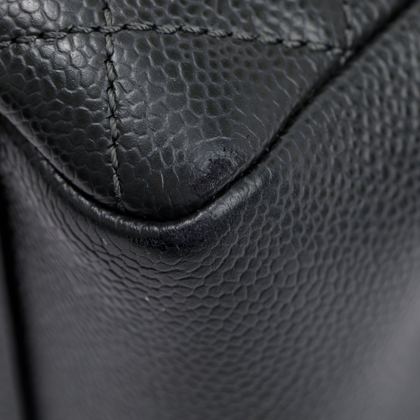 Chanel Grey Caviar Leather XL Grand Shopping Tote (GST)