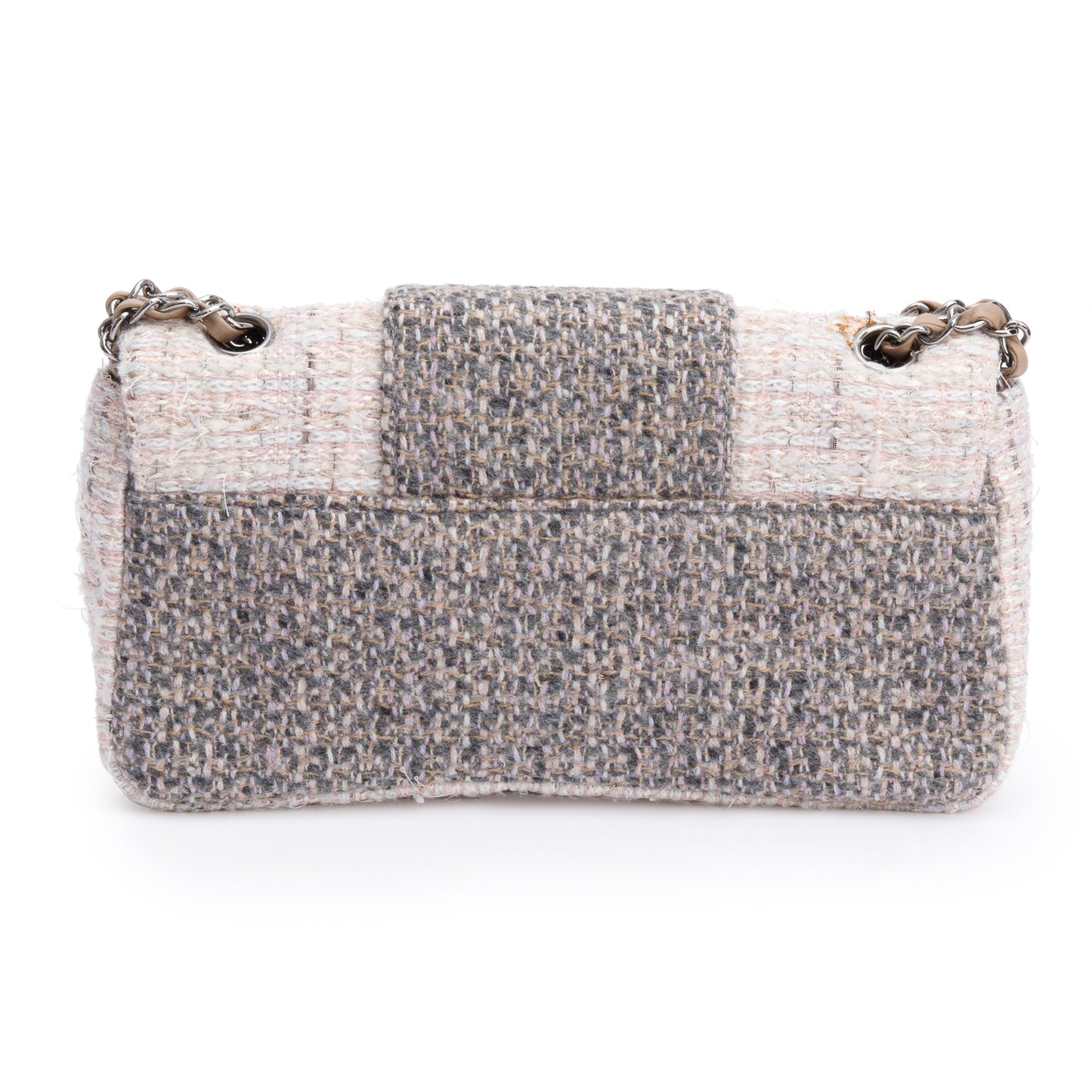 Chanel Grey Multicolor Tweed Medium Fantasy Flap Bag