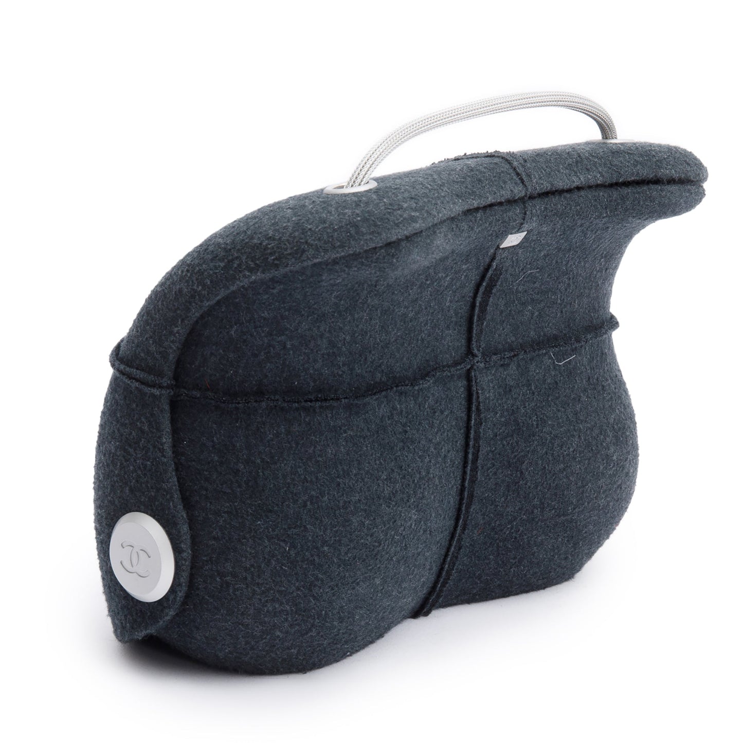 Chanel Grey Wool Identification Millenium Crossbody Bag