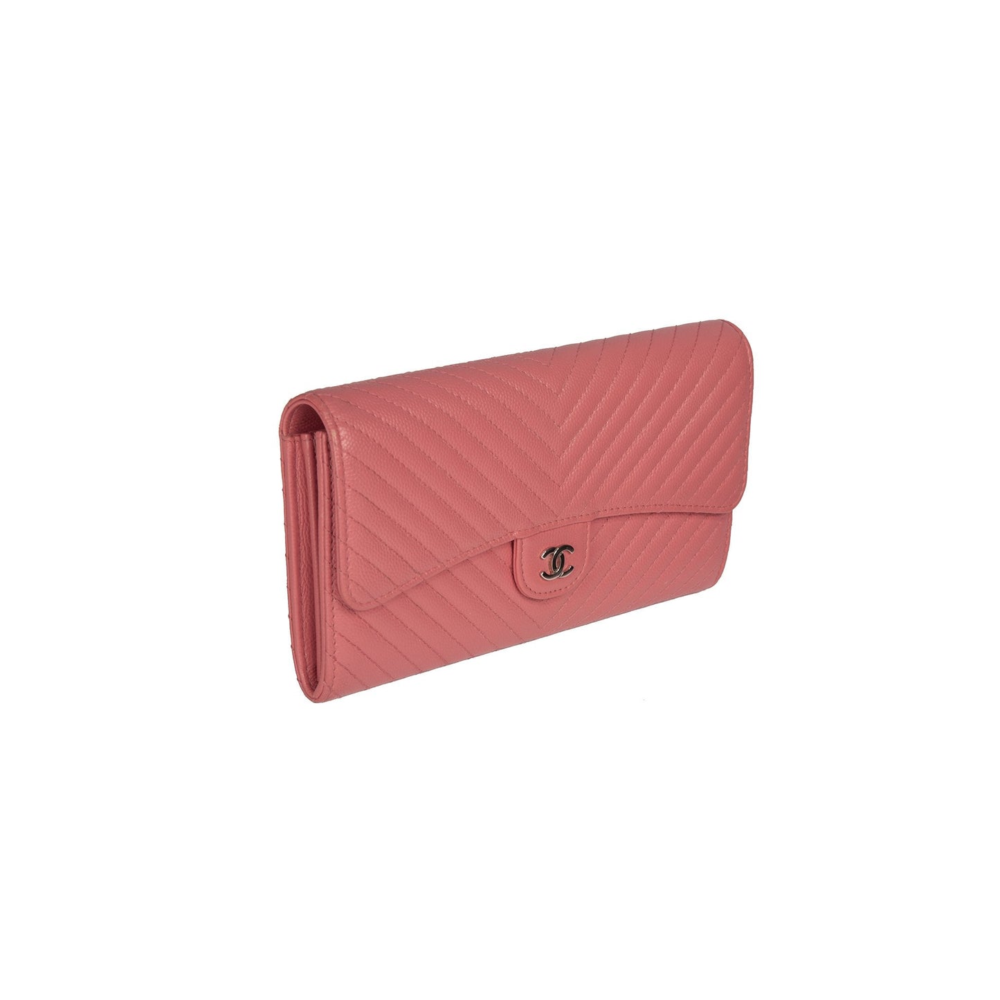 Chanel Interlocking CC Logo Leather Trifold Wallet