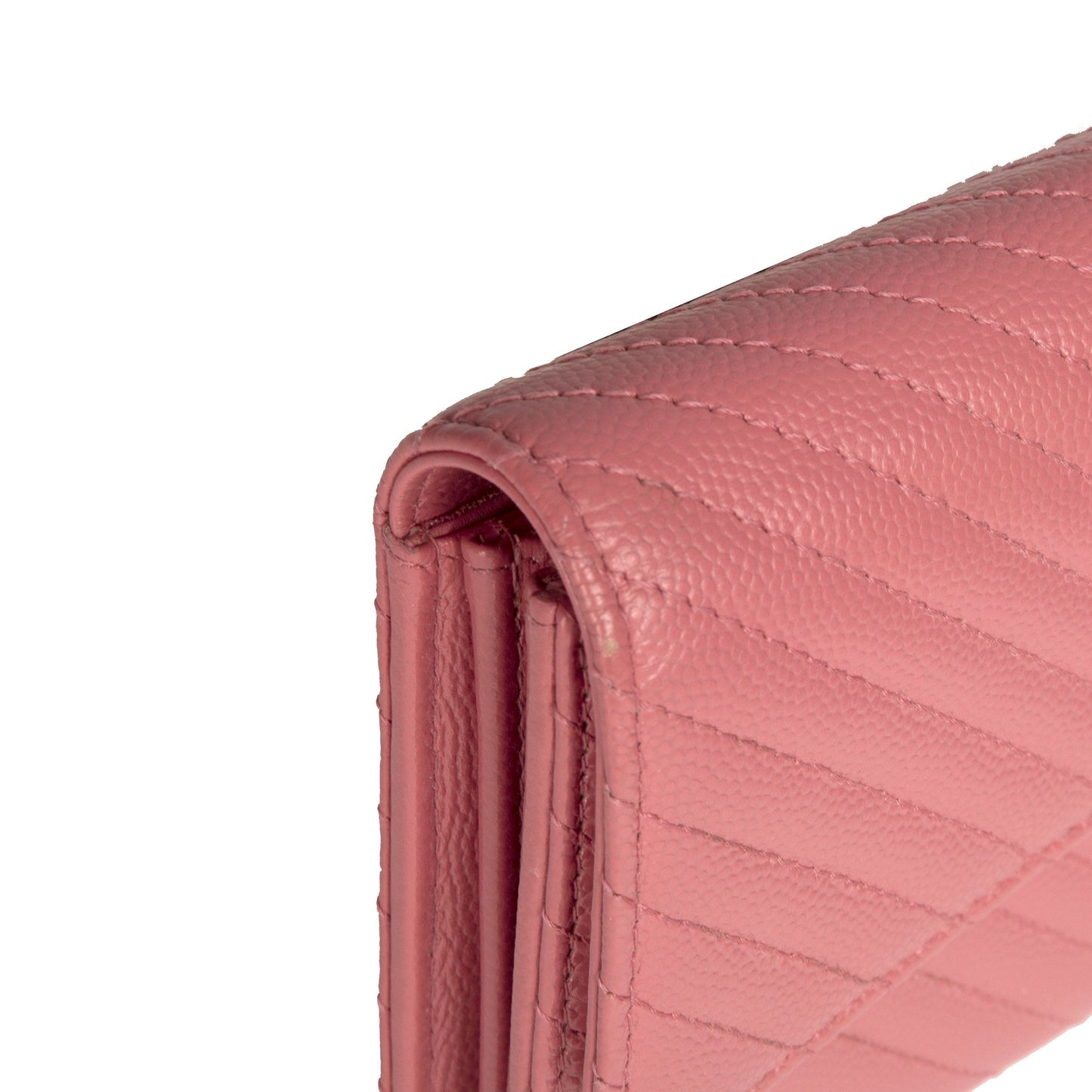 Chanel Interlocking CC Logo Leather Trifold Wallet