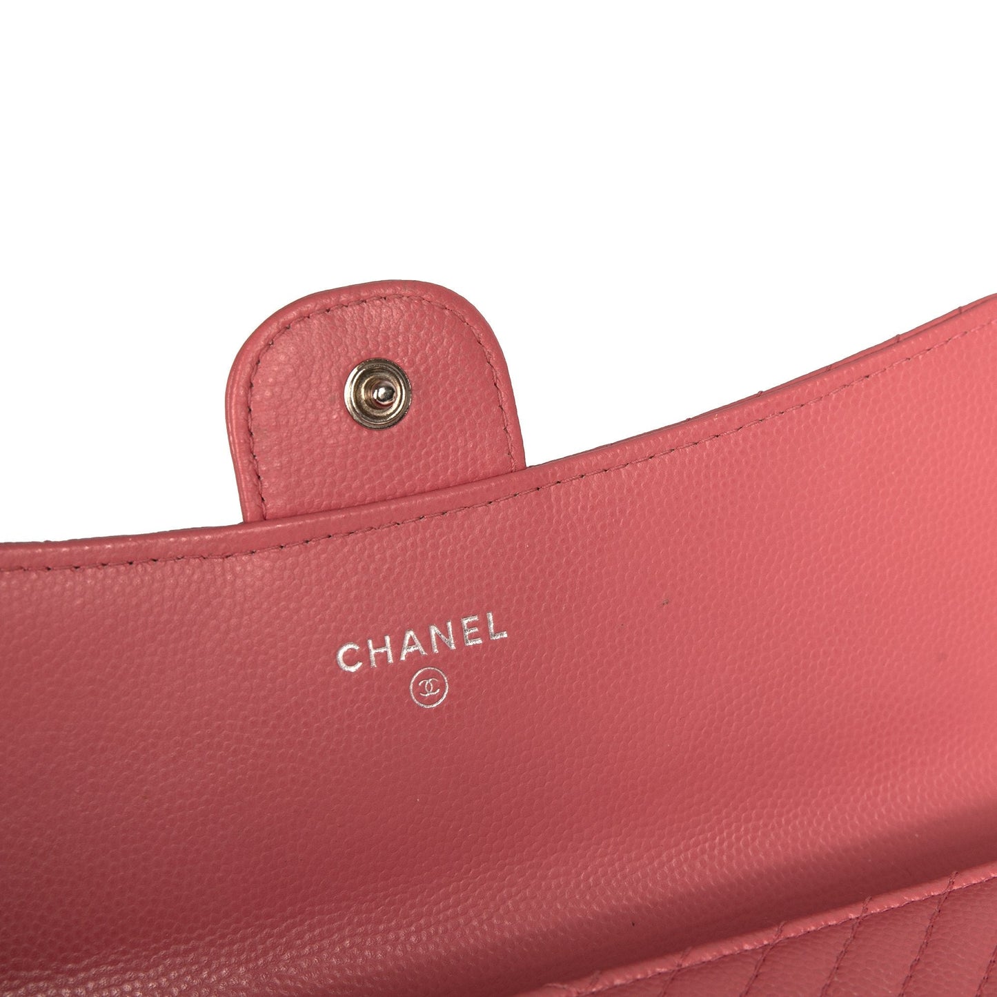 Chanel Interlocking CC Logo Leather Trifold Wallet