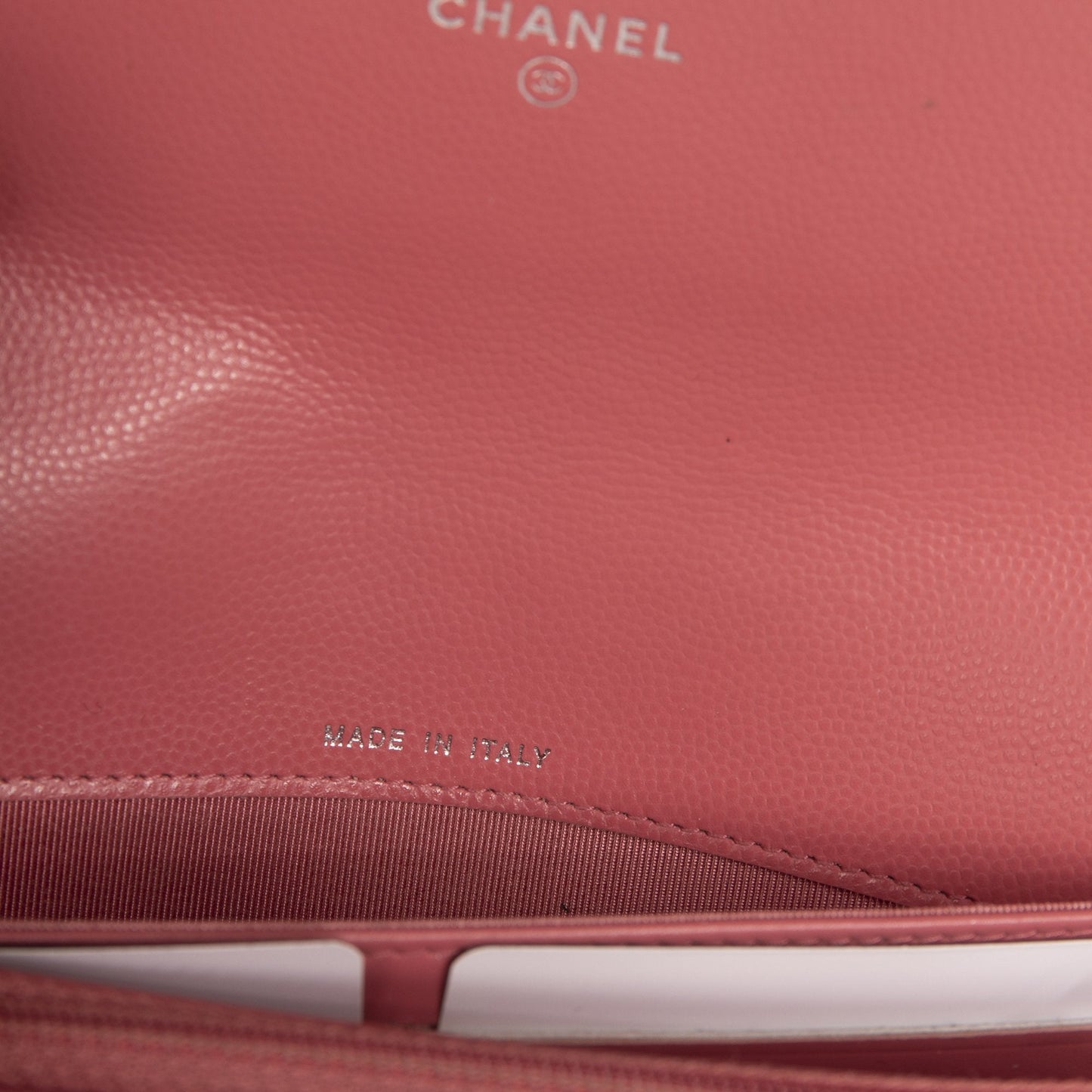 Chanel Interlocking CC Logo Leather Trifold Wallet