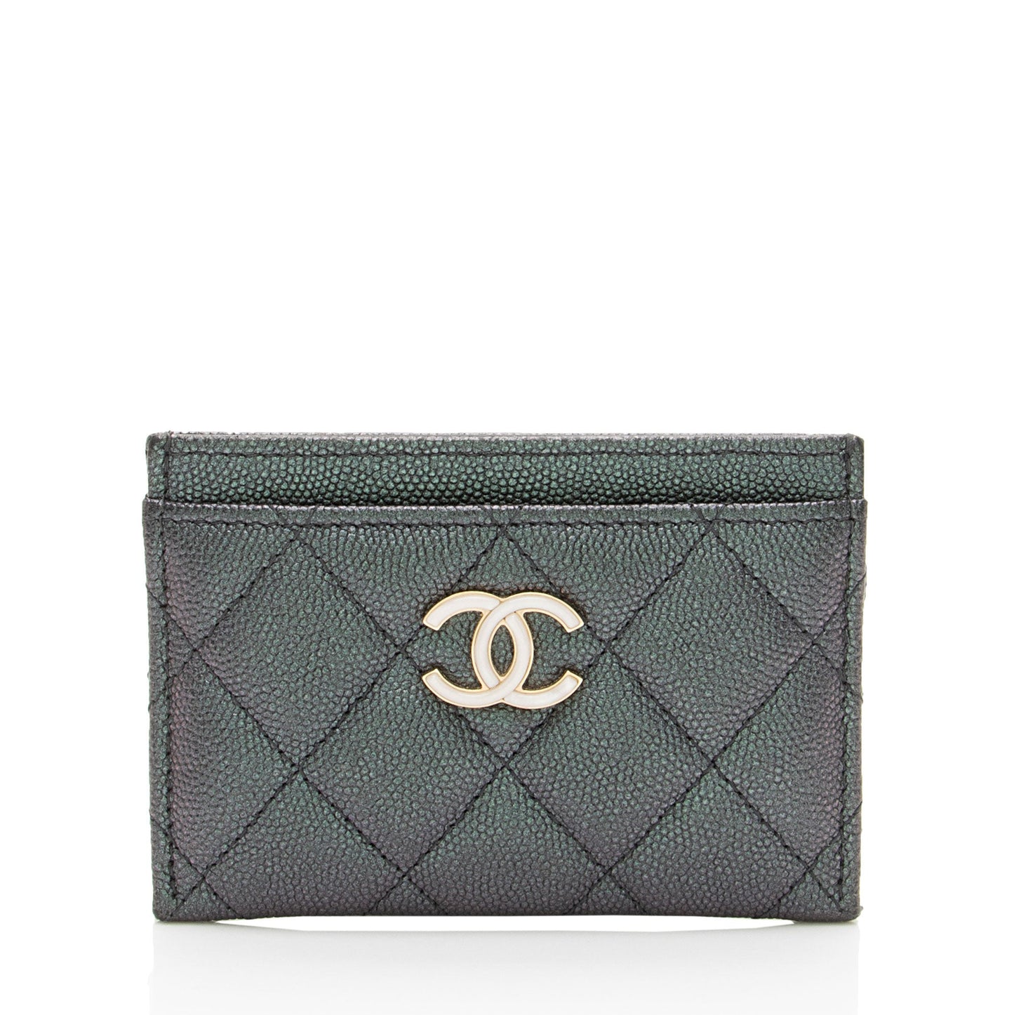 Chanel Iridescent Caviar Leather CC Card Holder