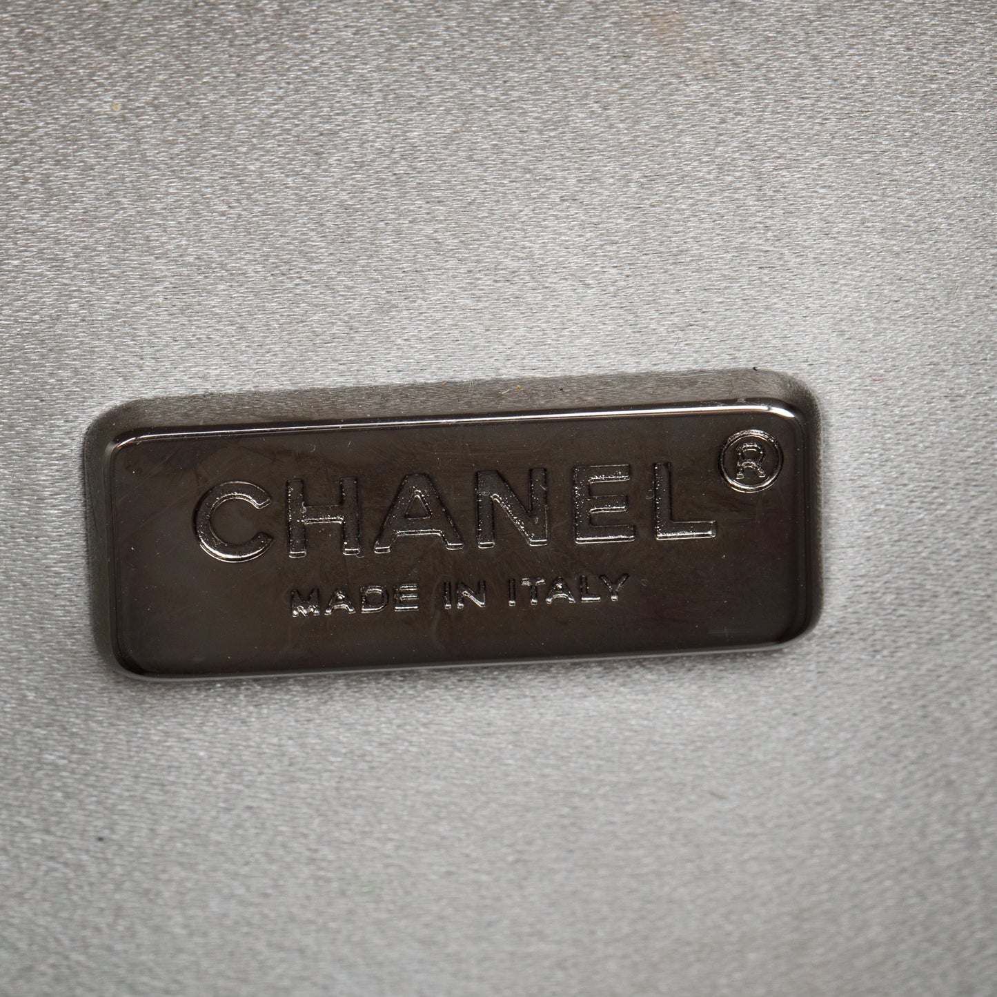 Chanel Iridescent Silver Goatskin Leather Faux Pearl & Strass Lait de Coco Milk Carton Bag