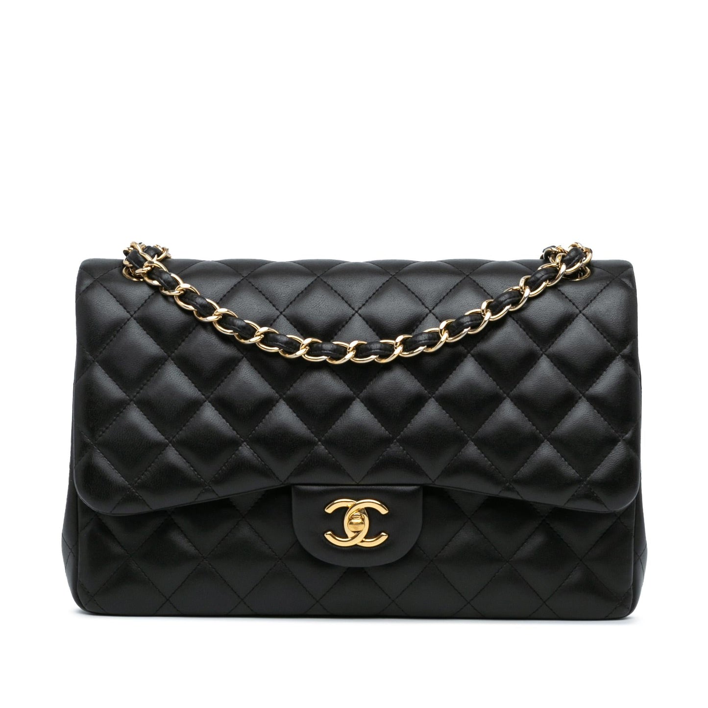 Chanel Jumbo Classic Lambskin Double Flap (SHG-np3lhQ)