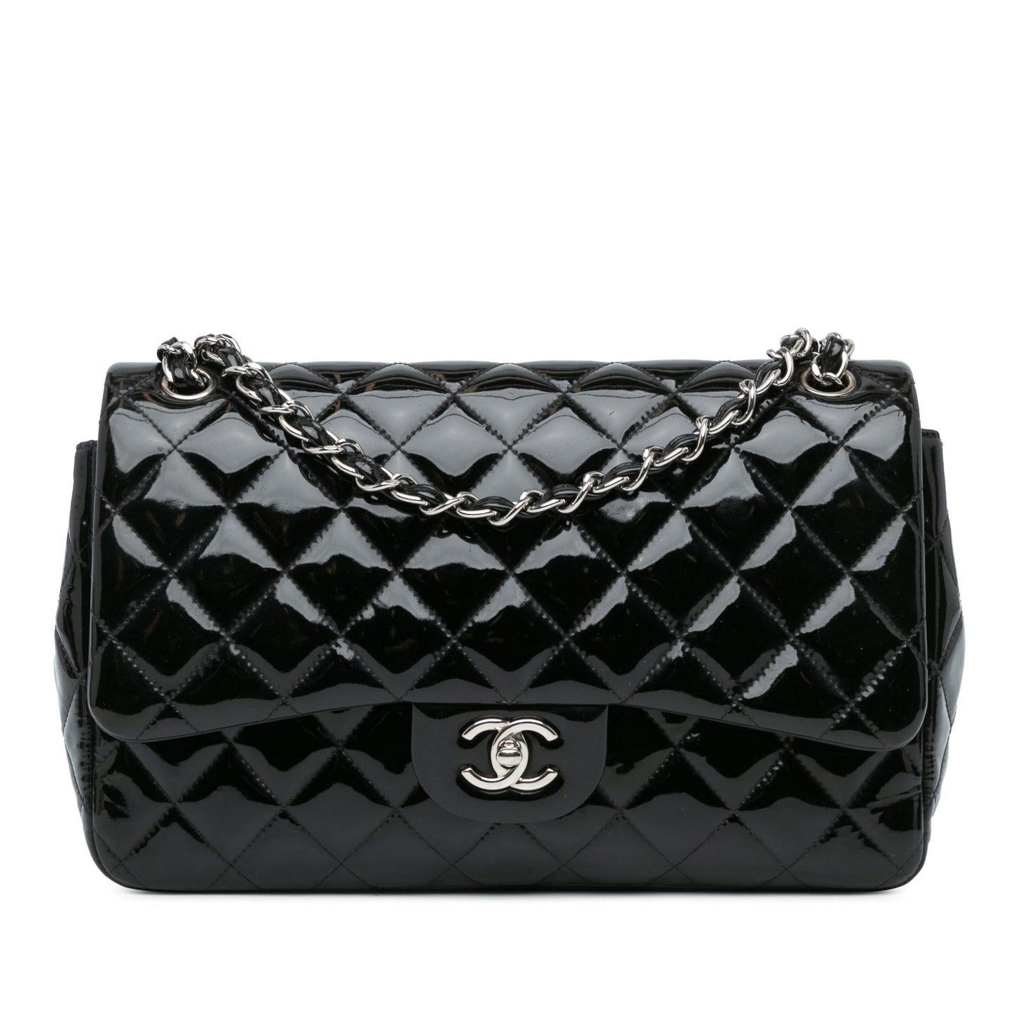 Chanel Jumbo Classic Patent Double Flap (SHG-vKYDDo)