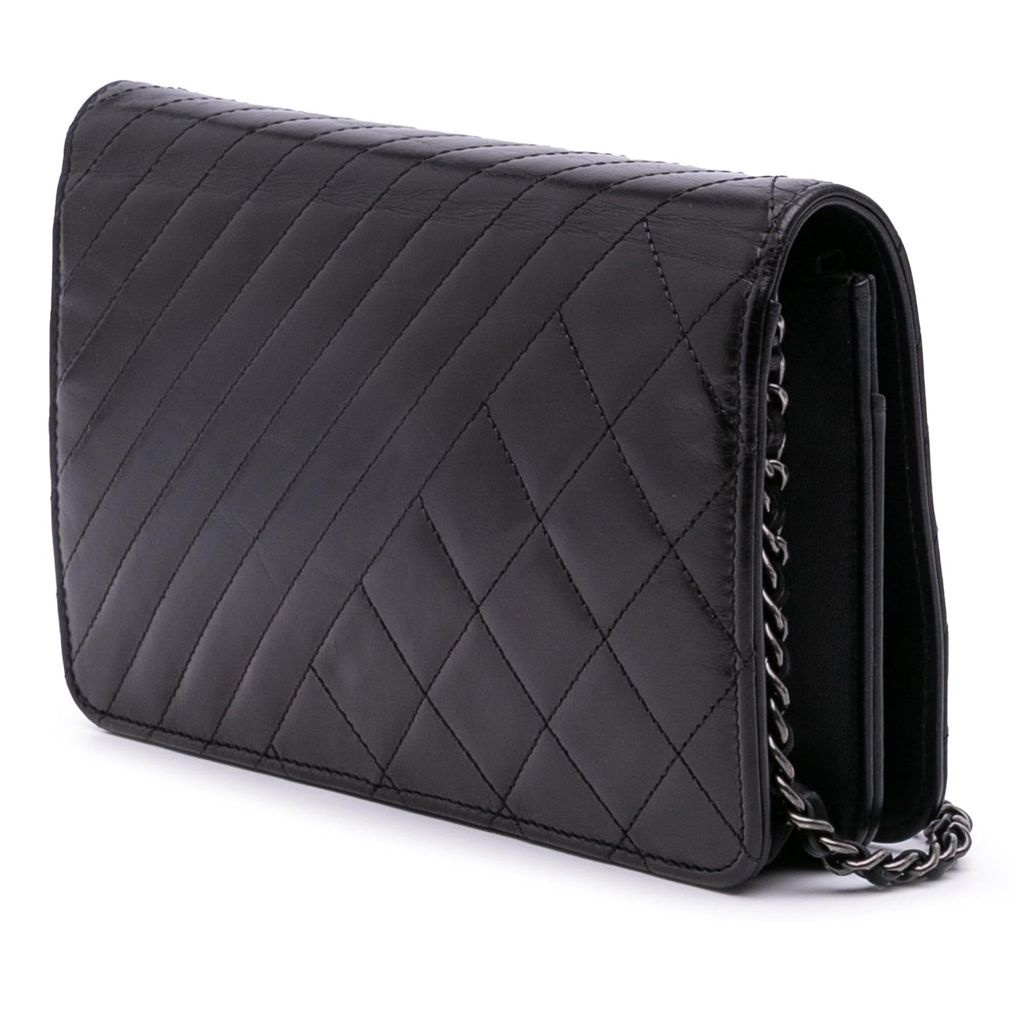 Chanel Lambskin Coco Boy Wallet On Chain