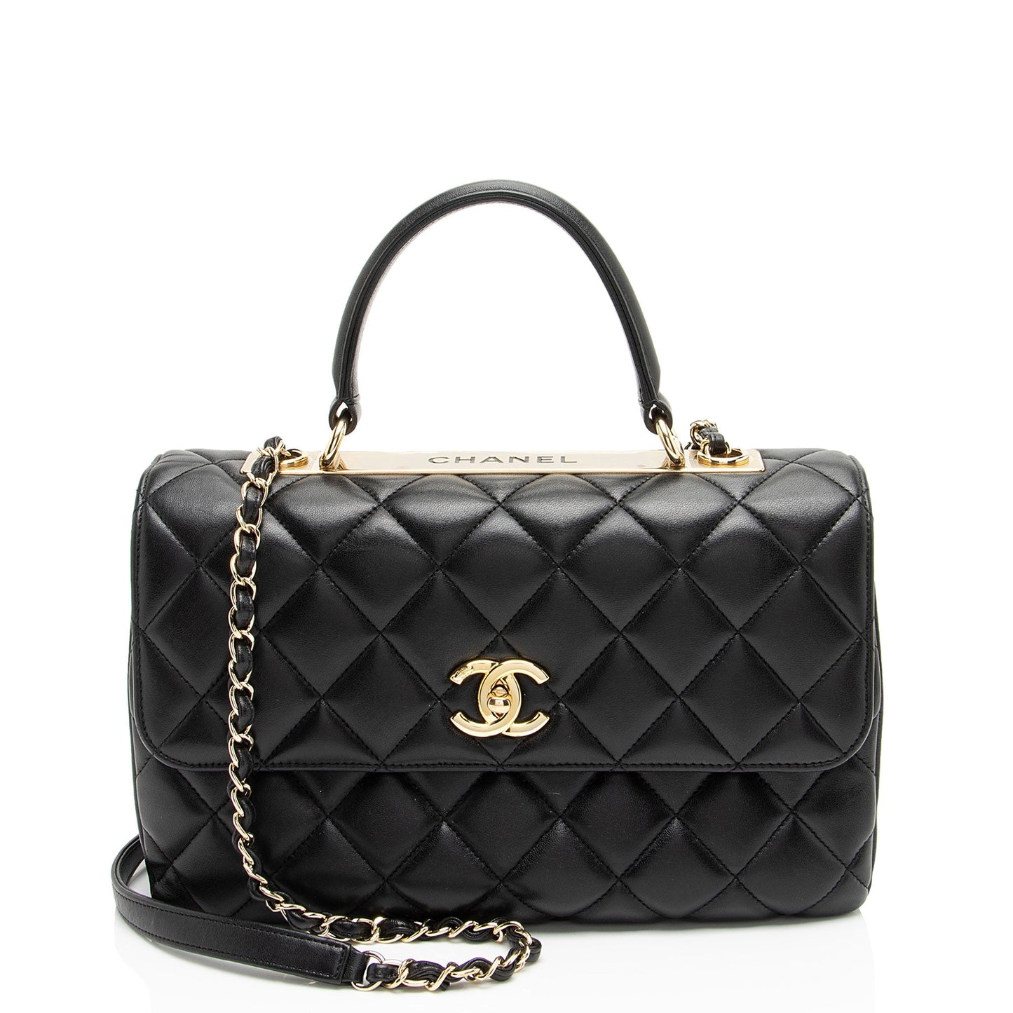 Chanel Lambskin Trendy CC Medium Top Handle