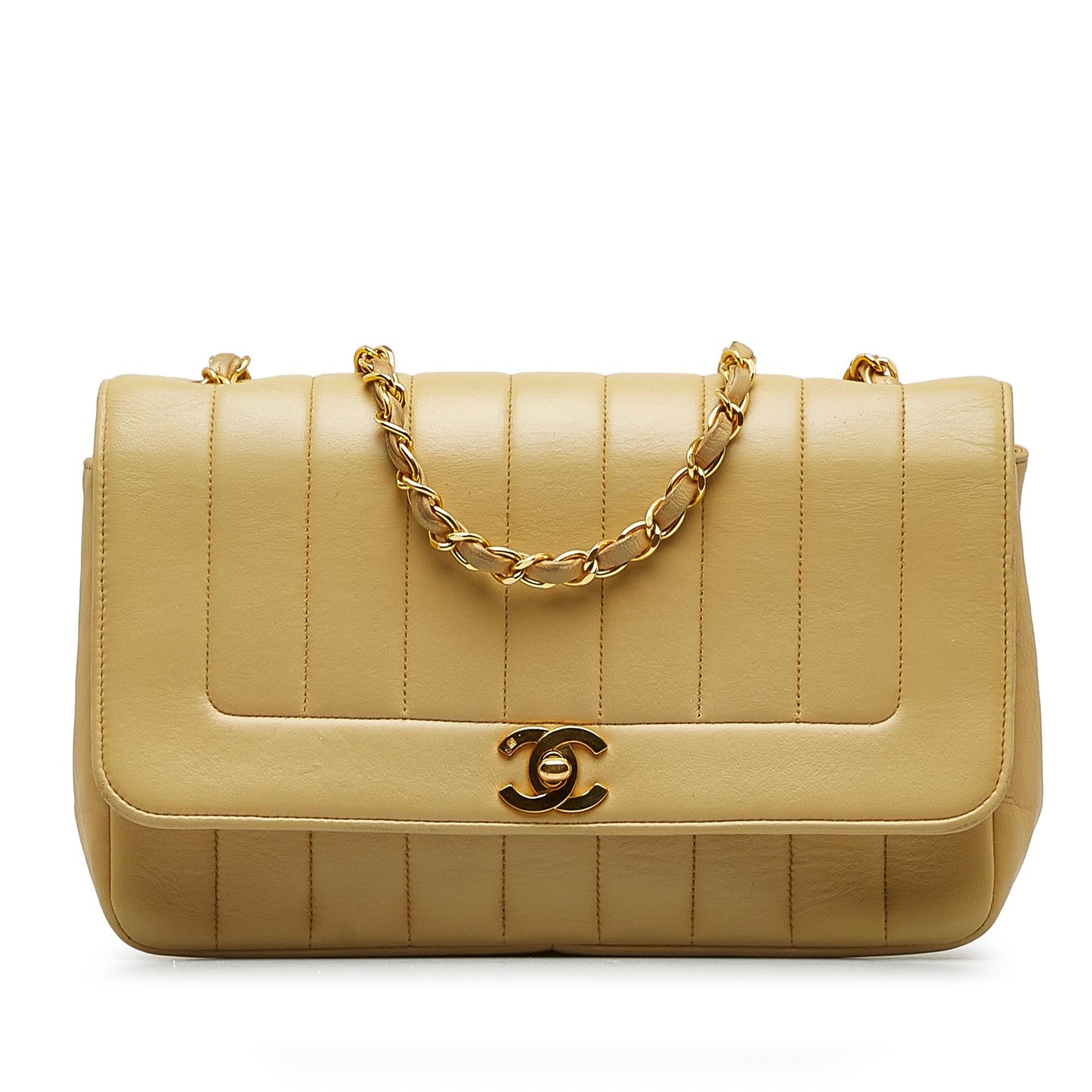 Chanel Lambskin Vertical Border Flap (SHG-oryF3k)