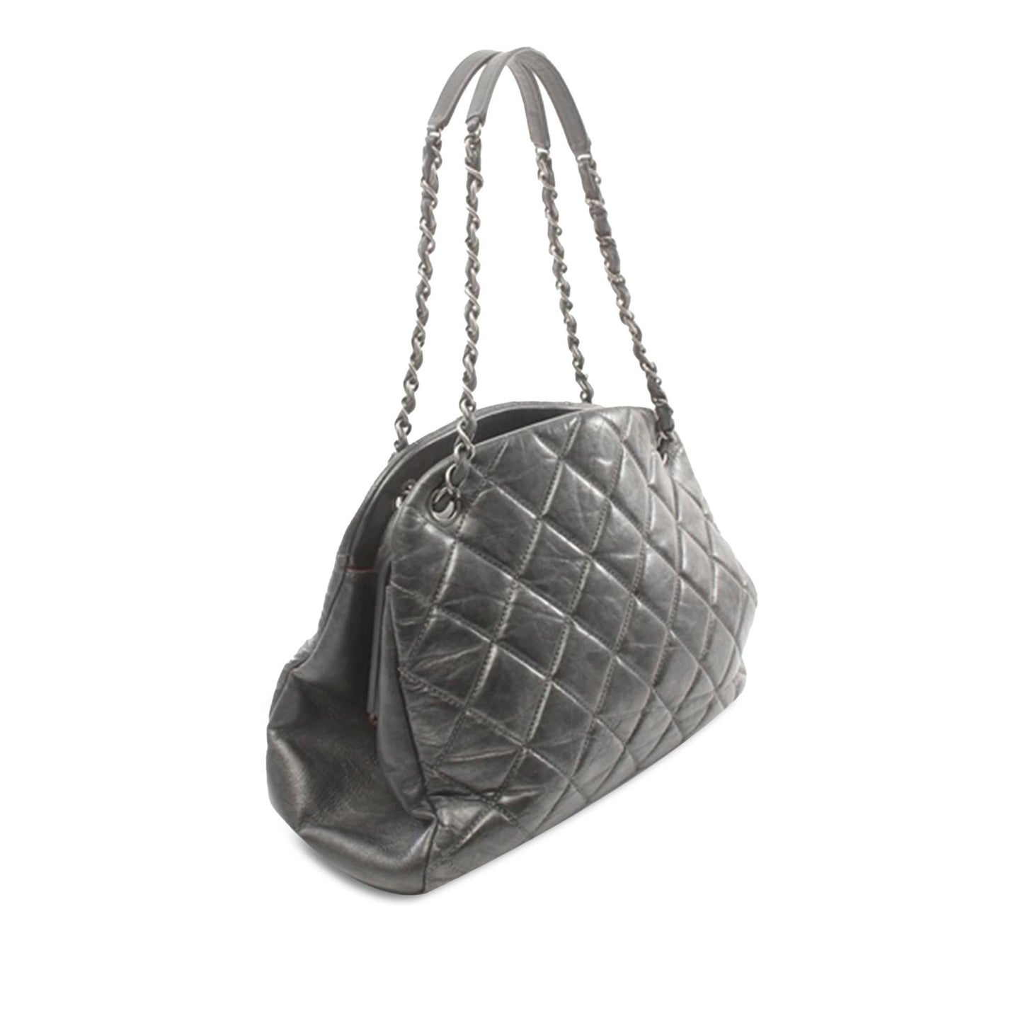 Chanel Large Aged Calfskin Just Mademoiselle Bowling Bag (SHG-qznmmK)