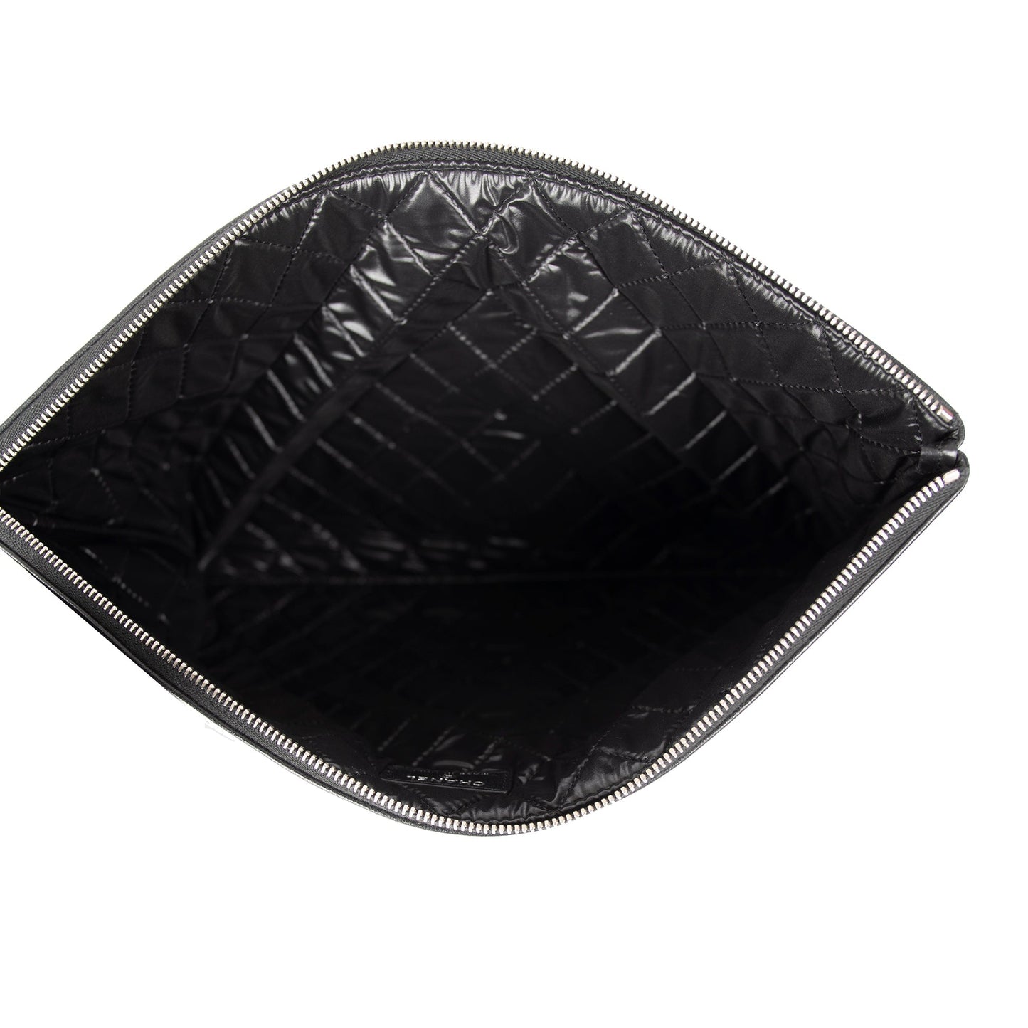 Chanel Large Mademoiselle Quilted Lambskin Leather O-Case Clutch