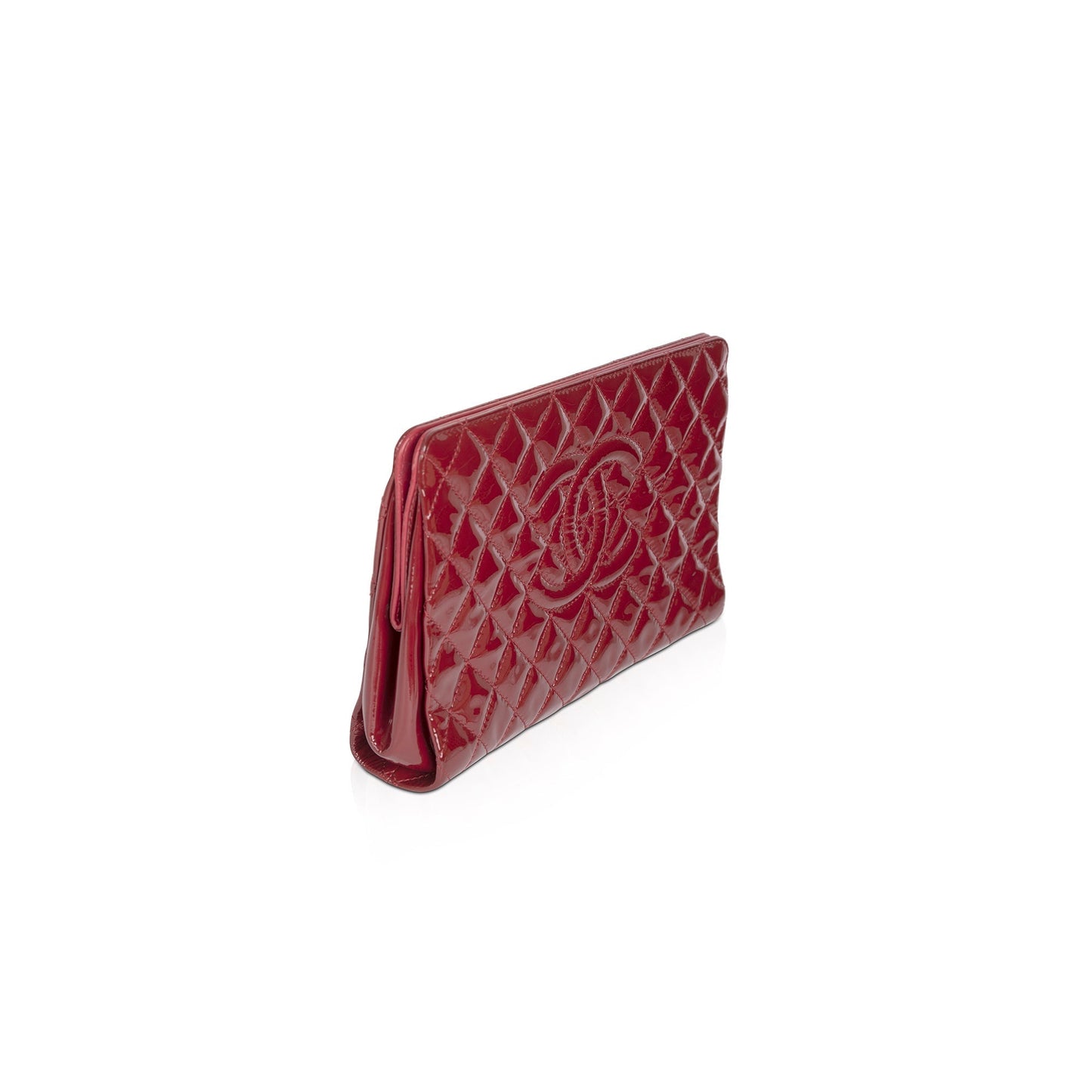Chanel Large Patent Leather Timeless CC Frame Clutch