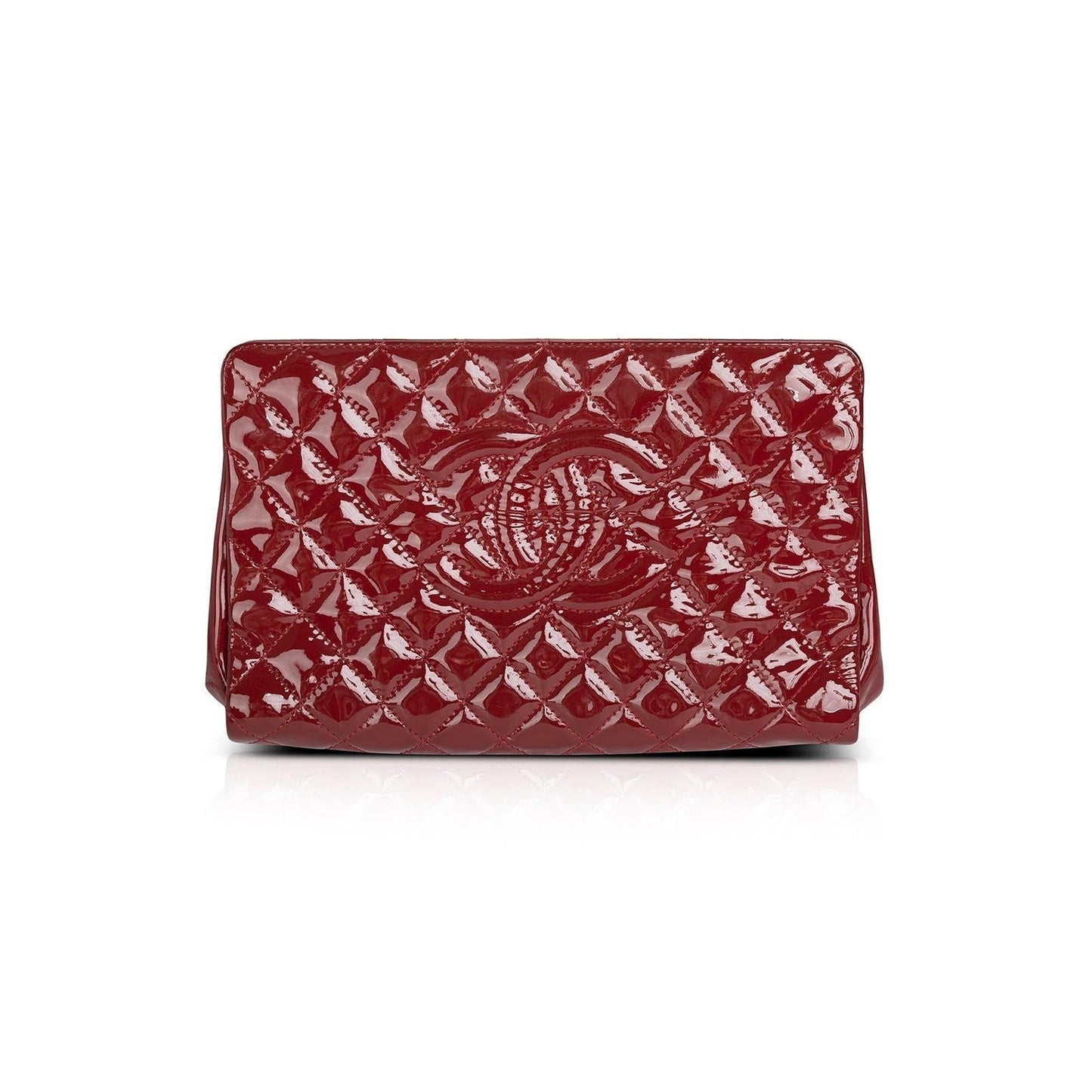 Chanel Large Patent Leather Timeless CC Frame Clutch