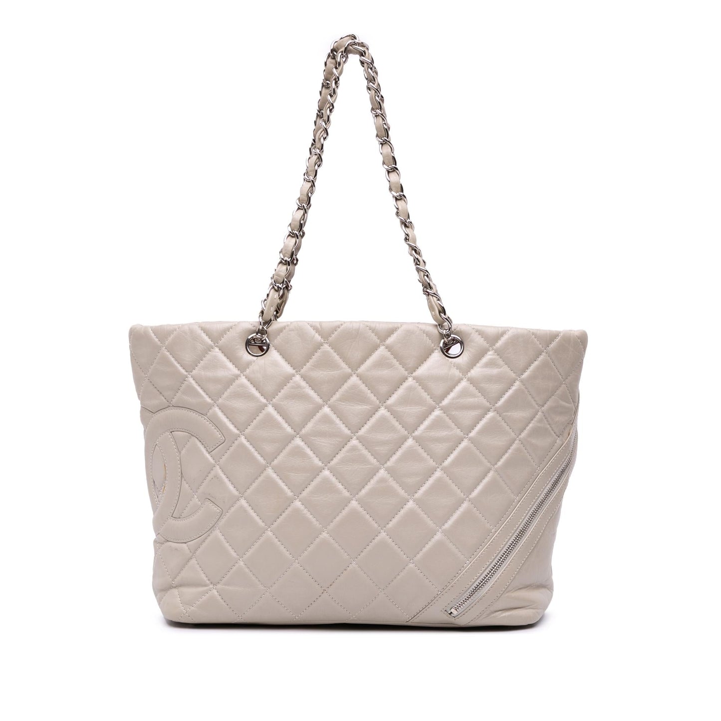 Chanel Large Quilted Aged Calfskin Cotton Club Tote