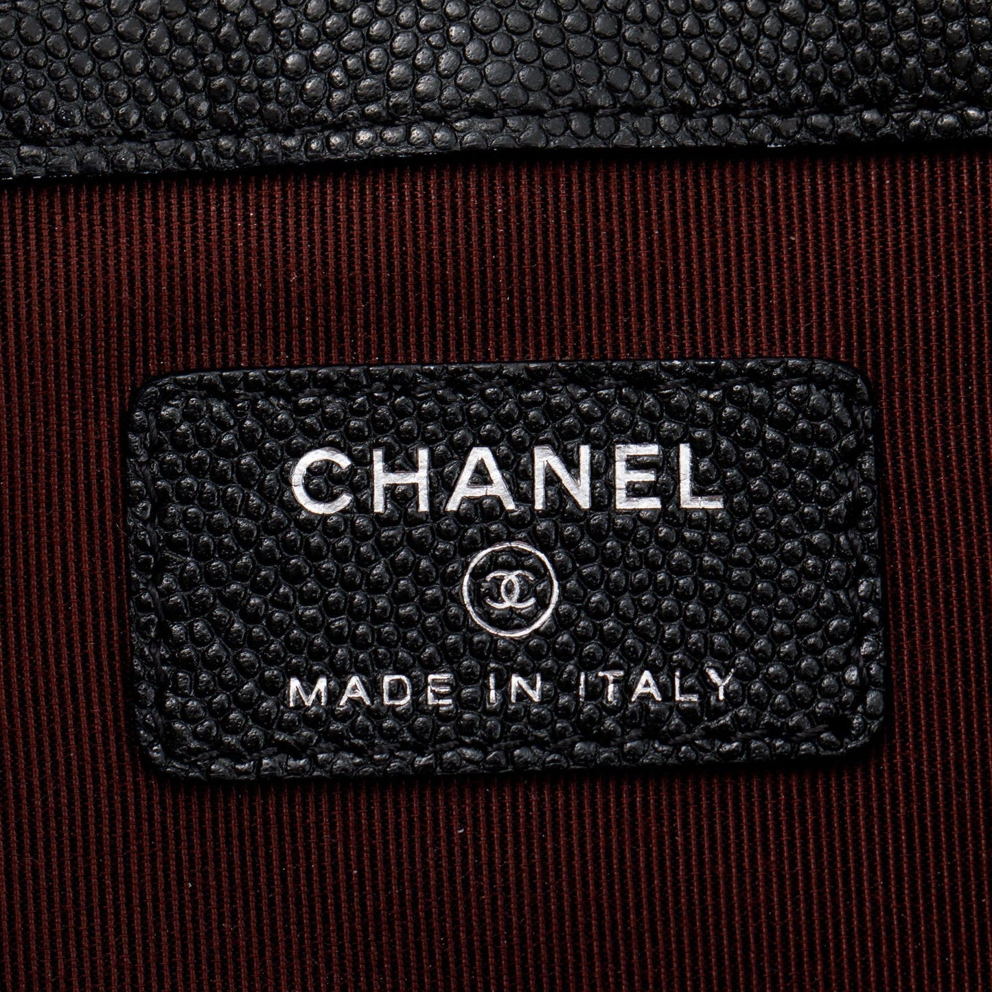 Chanel Large Quilted Caviar Leather O-Case Clutch