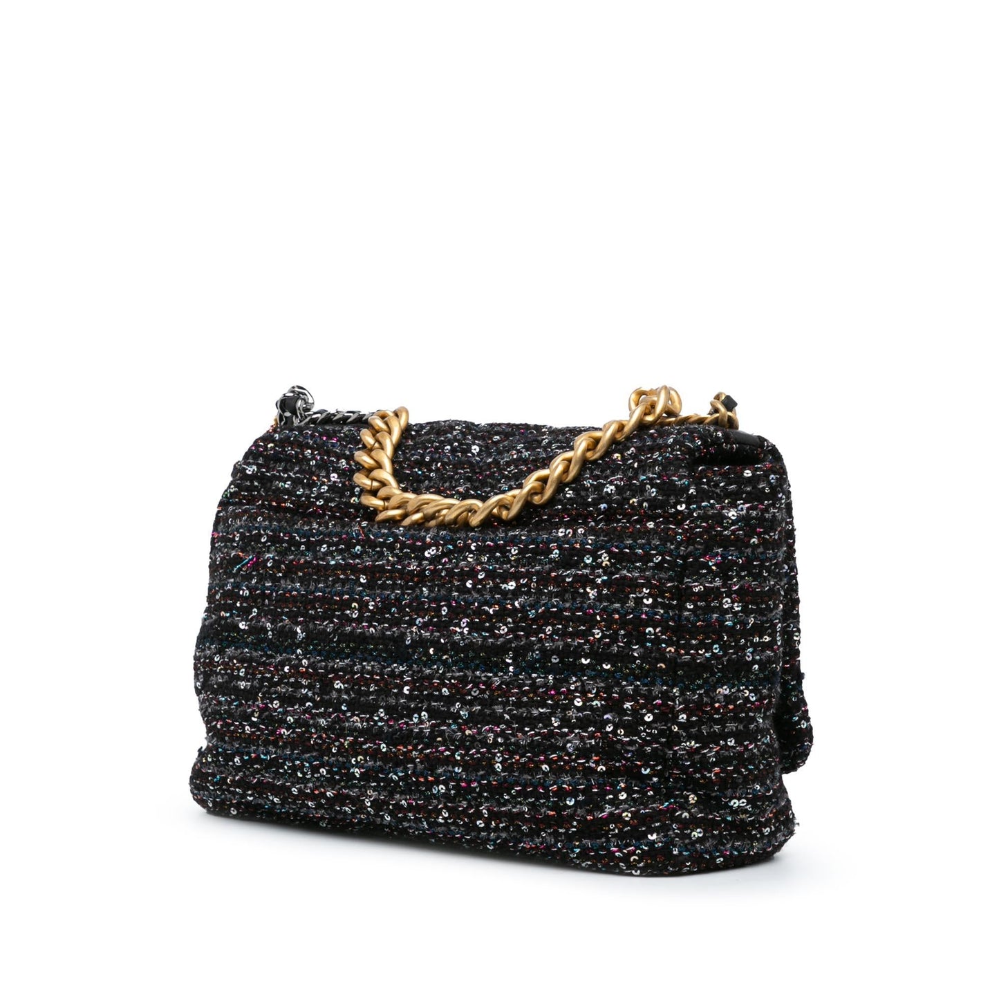 Chanel Large Tweed 19 Flap (SHG-XMDikb)