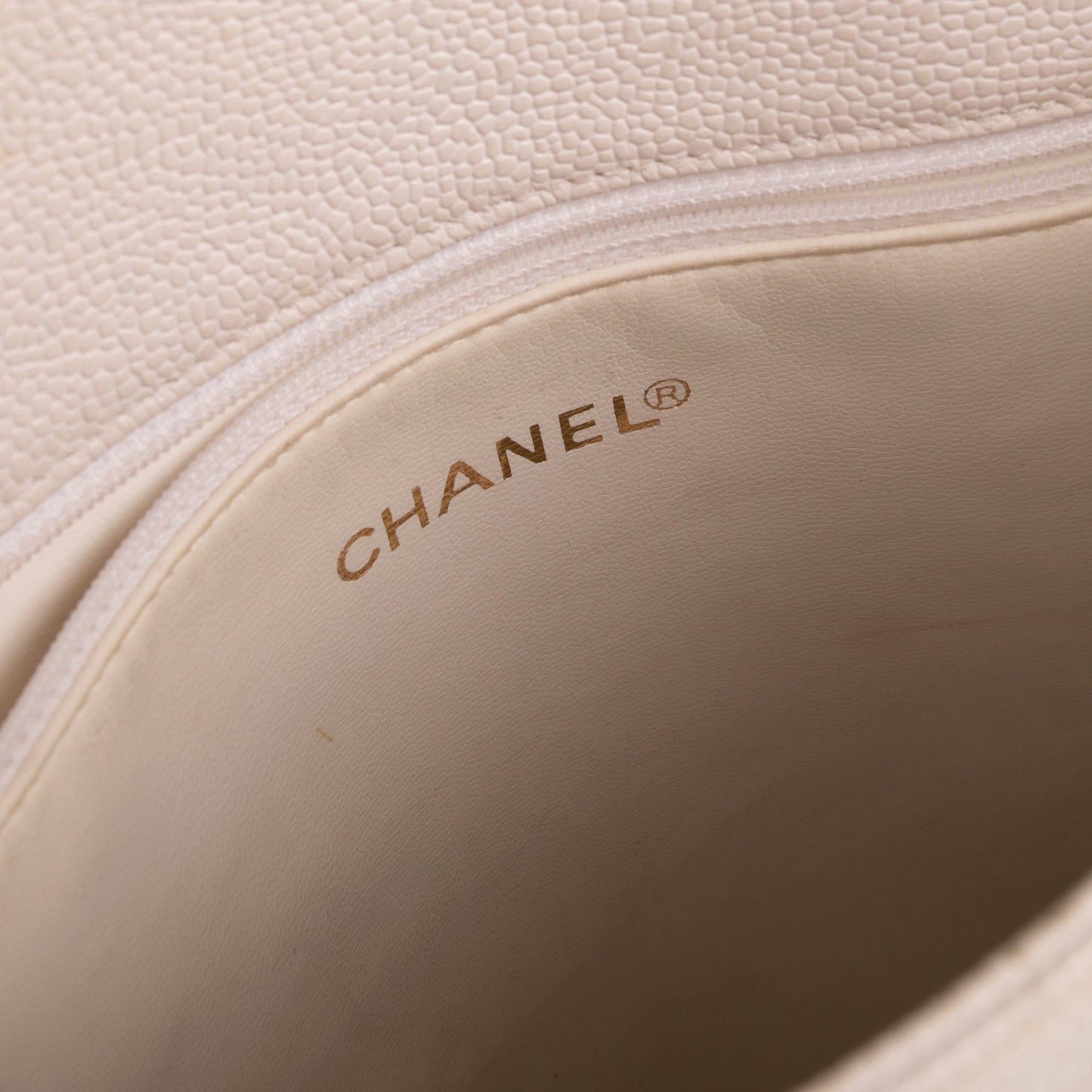 Chanel Large Vintage CC Caviar Leather Tote
