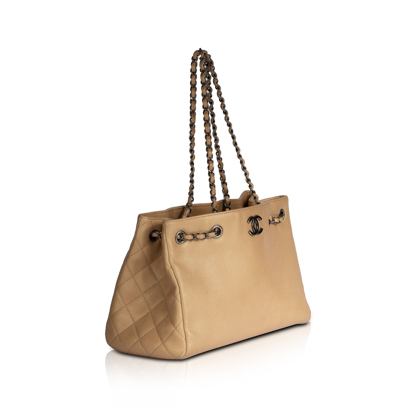 Chanel Large Woven Chain Shopping Tote