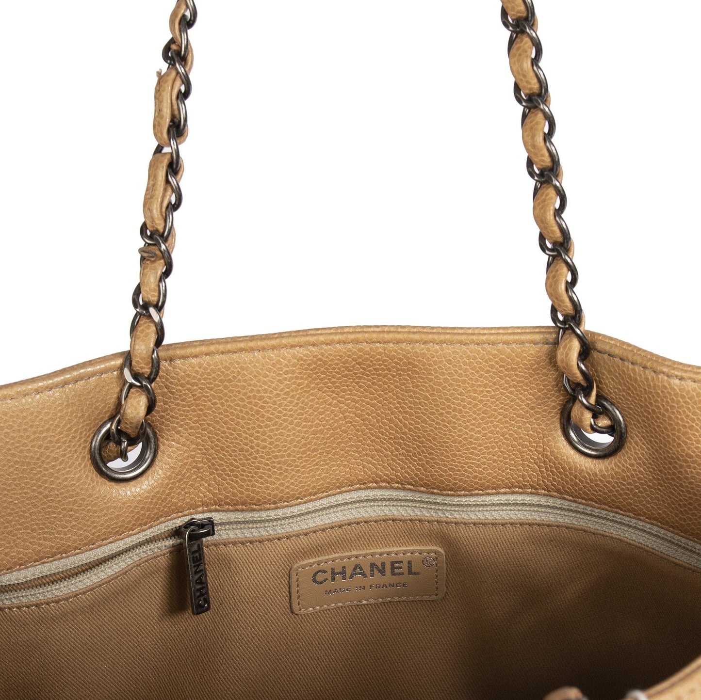 Chanel Large Woven Chain Shopping Tote