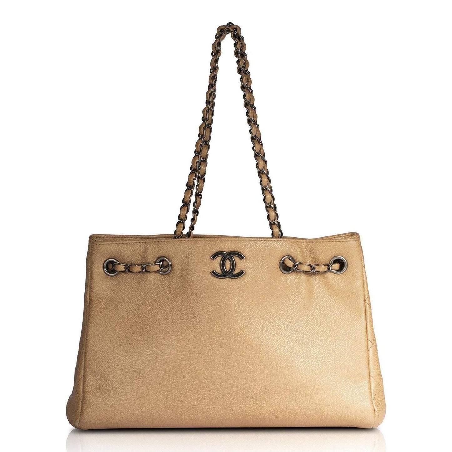 Chanel Large Woven Chain Shopping Tote