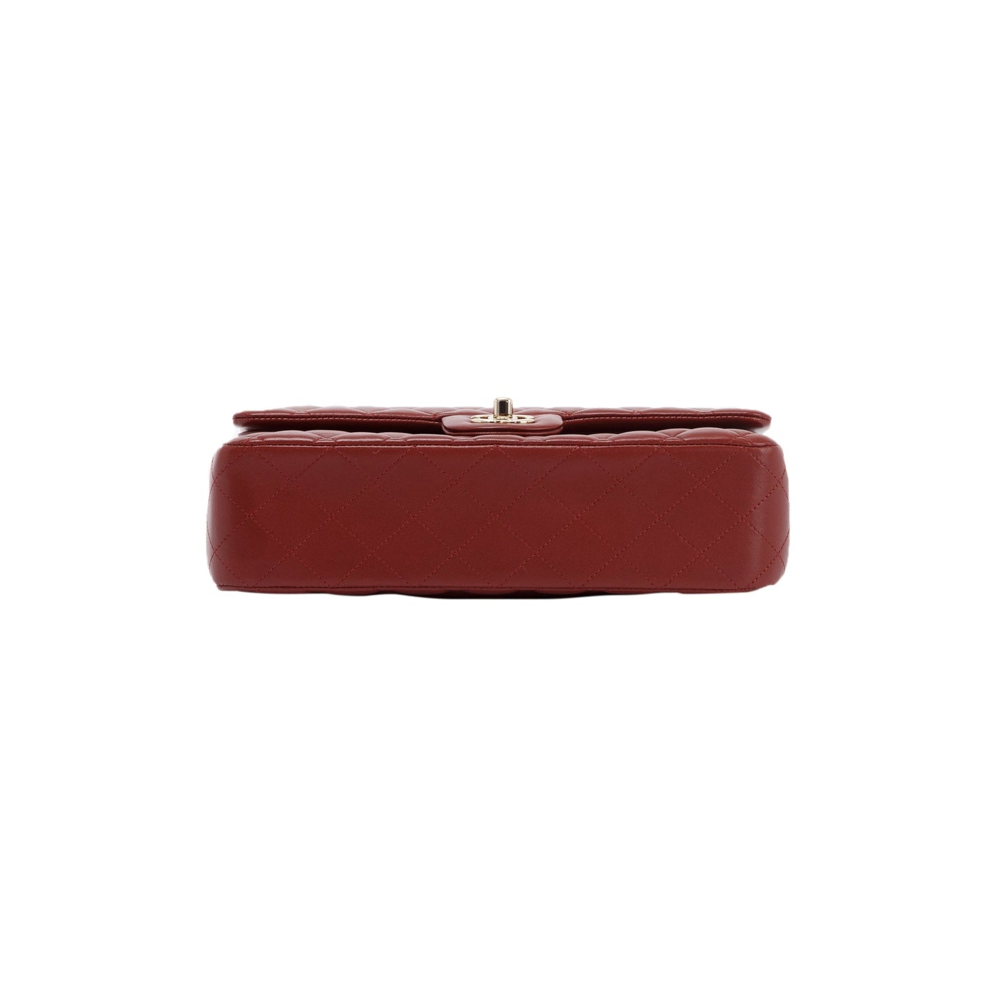 Chanel Maroon Lambskin Leather Classic Medium Double Flap Bag