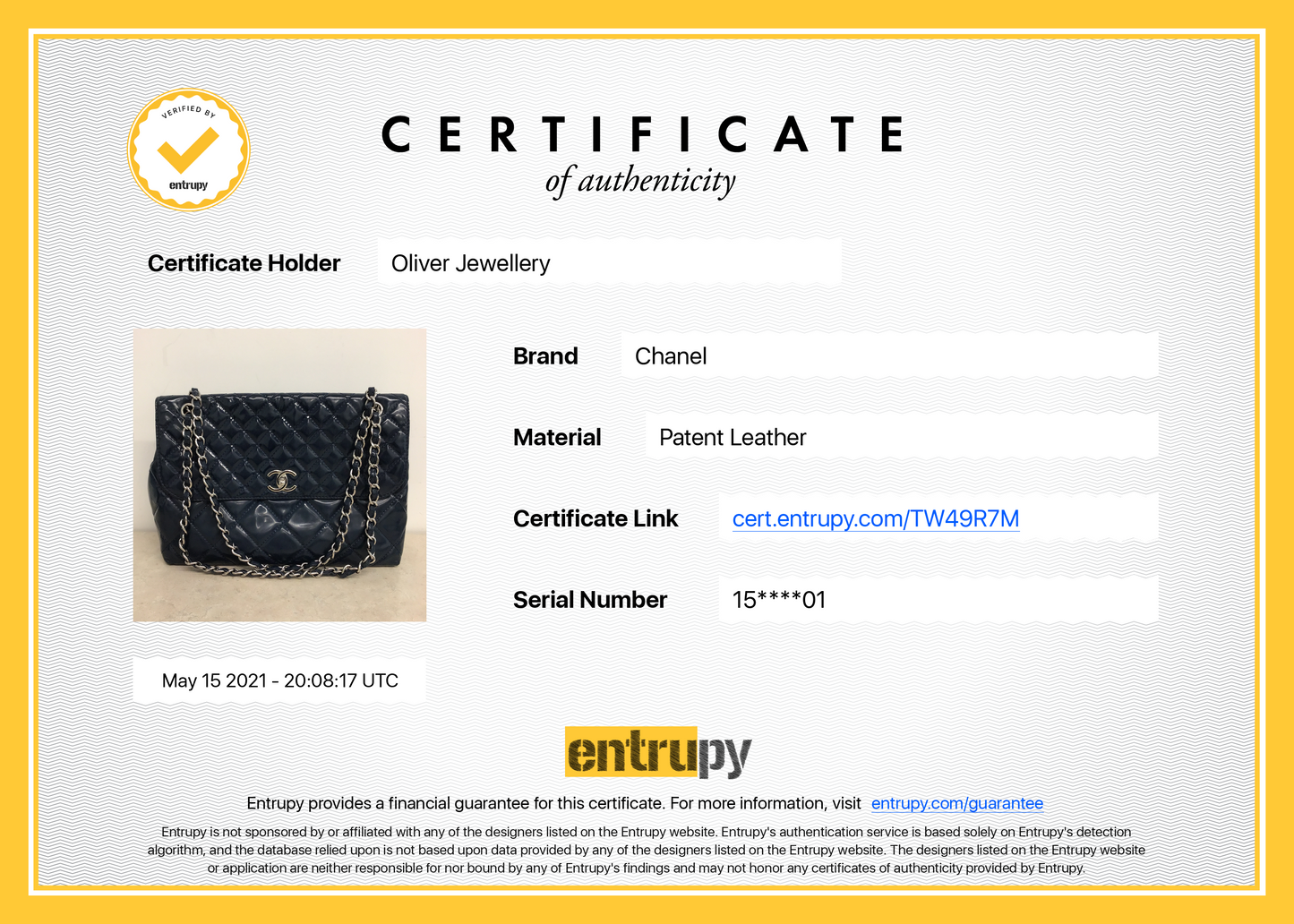 Chanel Maxi In The Business Patent Flap Bag