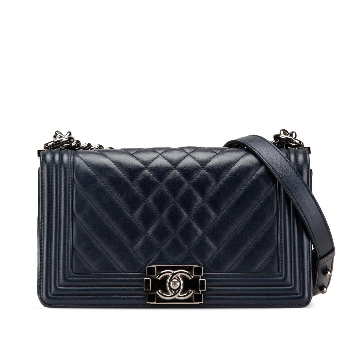 Chanel Medium Chevron Lambskin Boy Flap