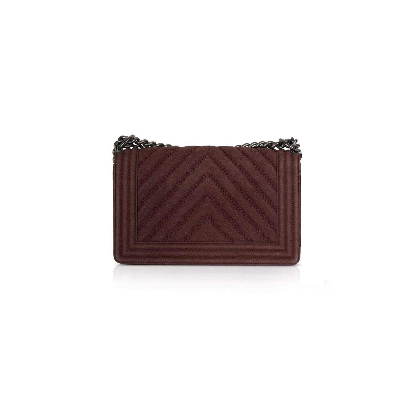 Chanel Medium Chevron Nubuck Boy Bag