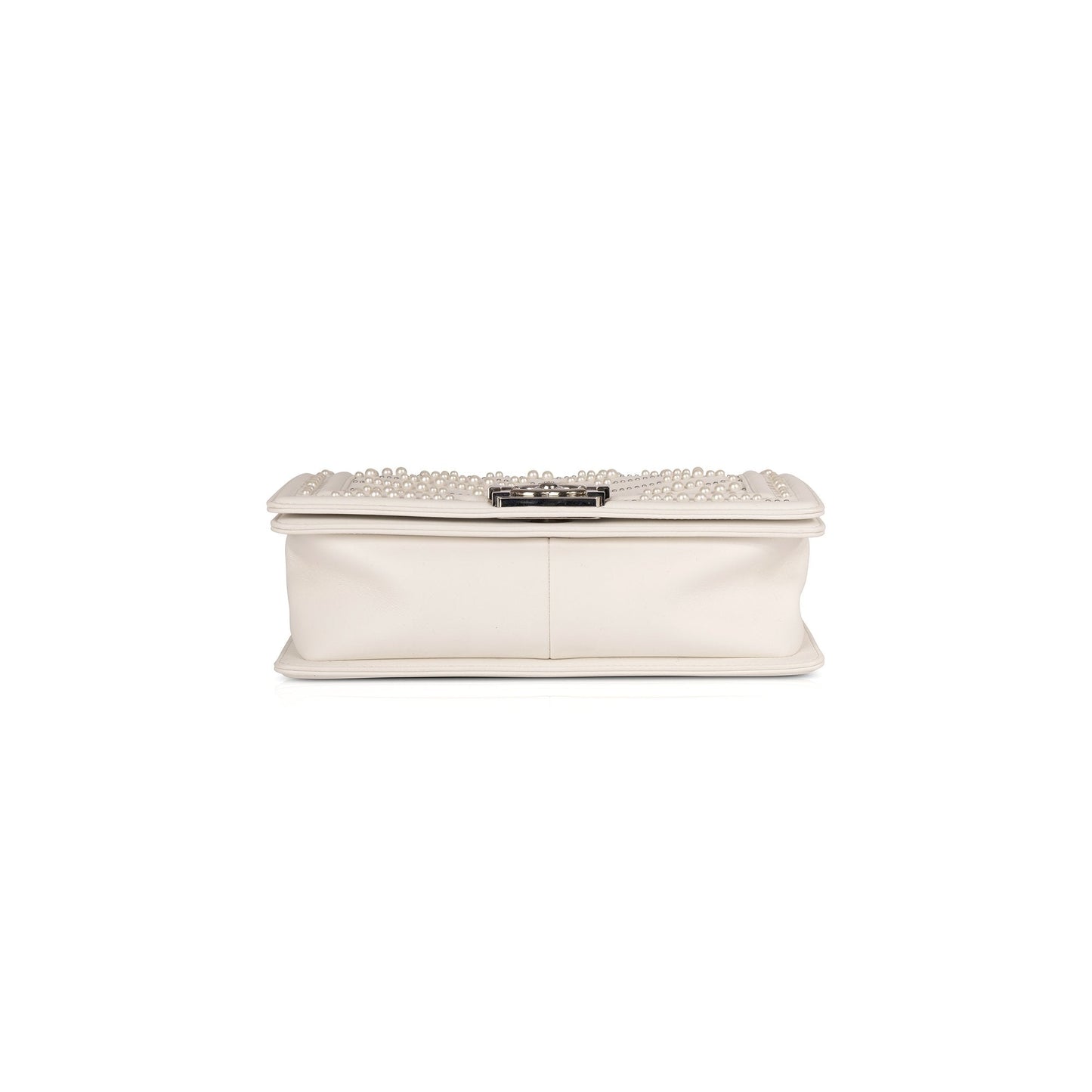 Chanel Medium Chevron Pearl Boy Bag