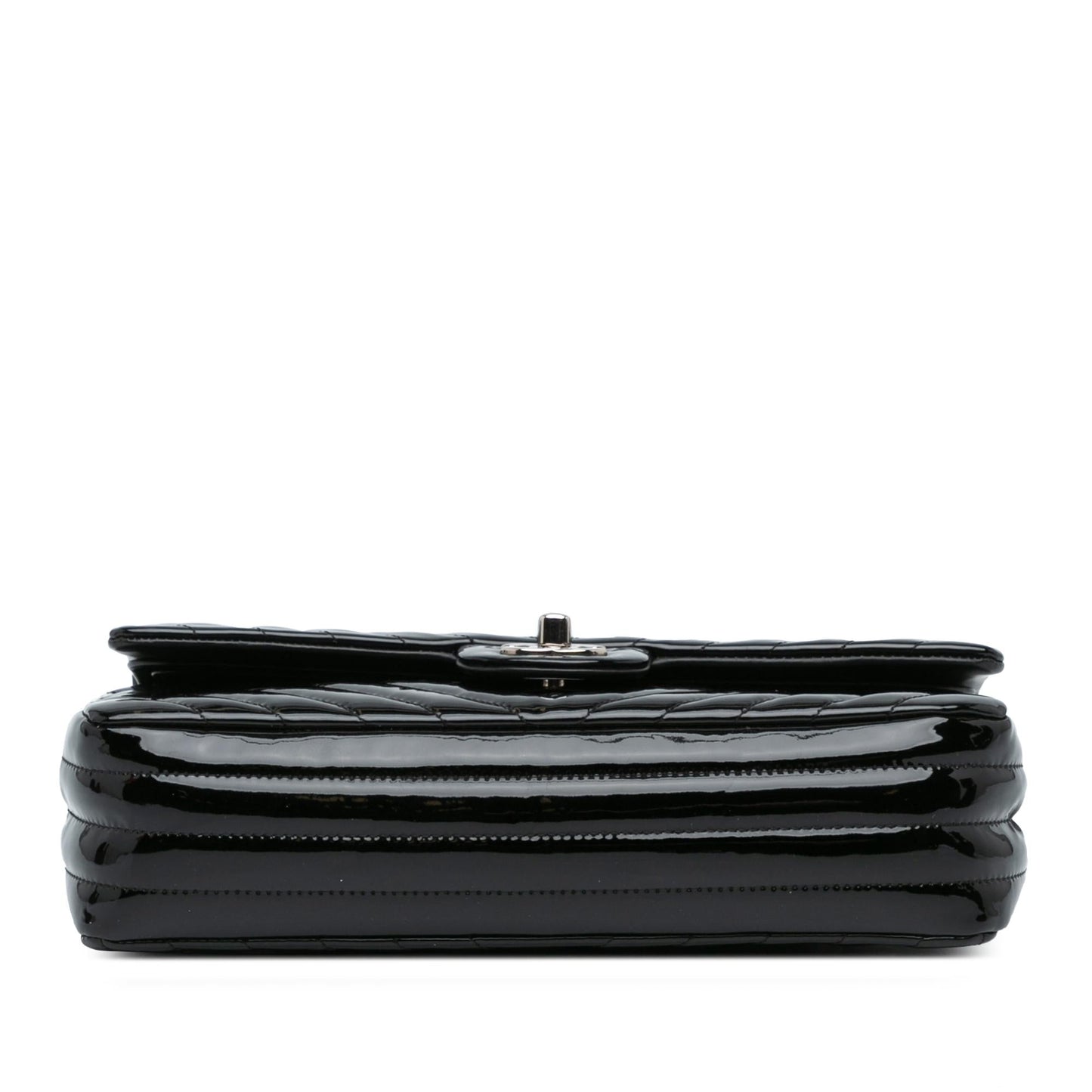 Chanel Medium Classic Chevron Patent Double Flap (SHG-Jqfuoq)