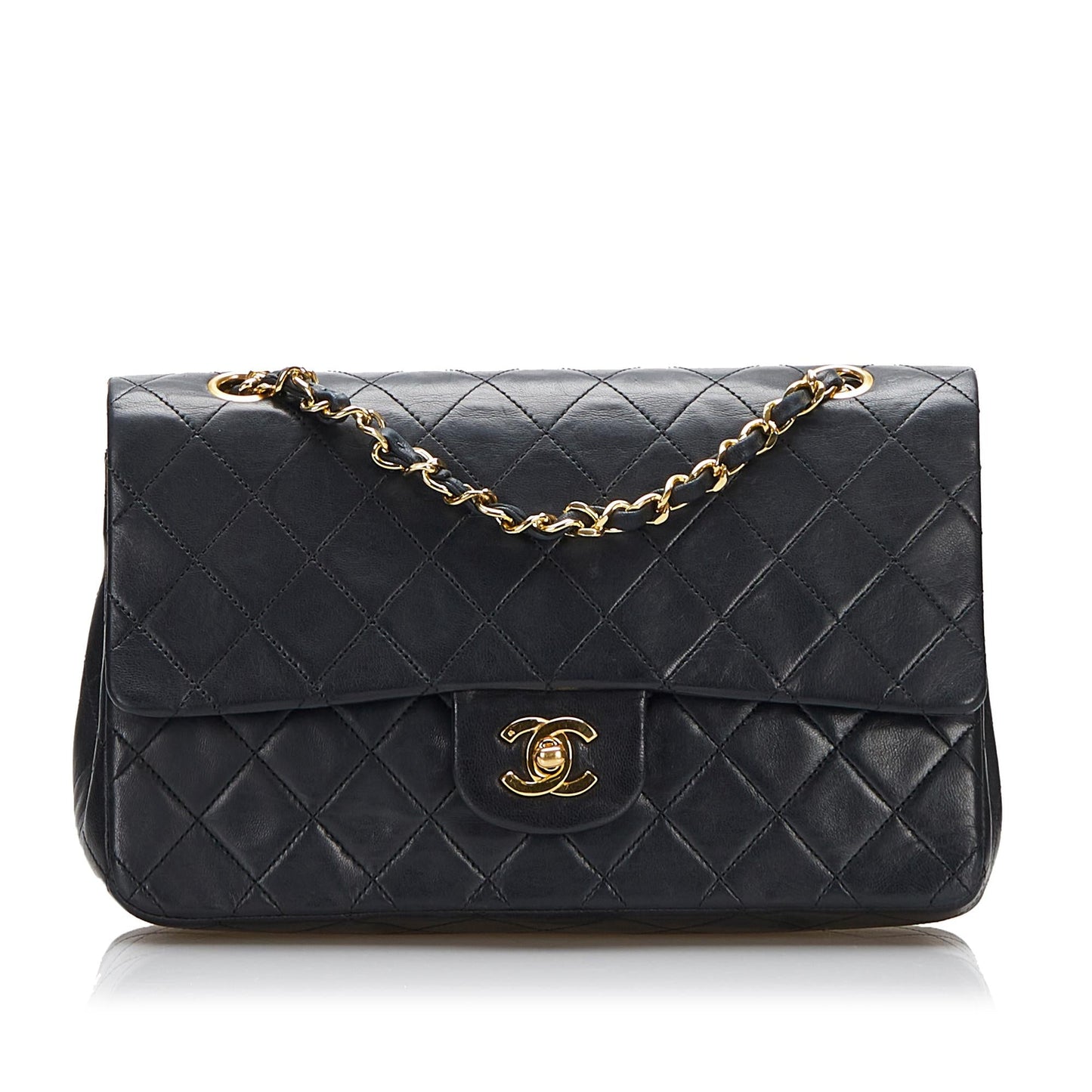 Chanel Medium Classic Lambskin Double Flap (SHG-8sT9Z0)