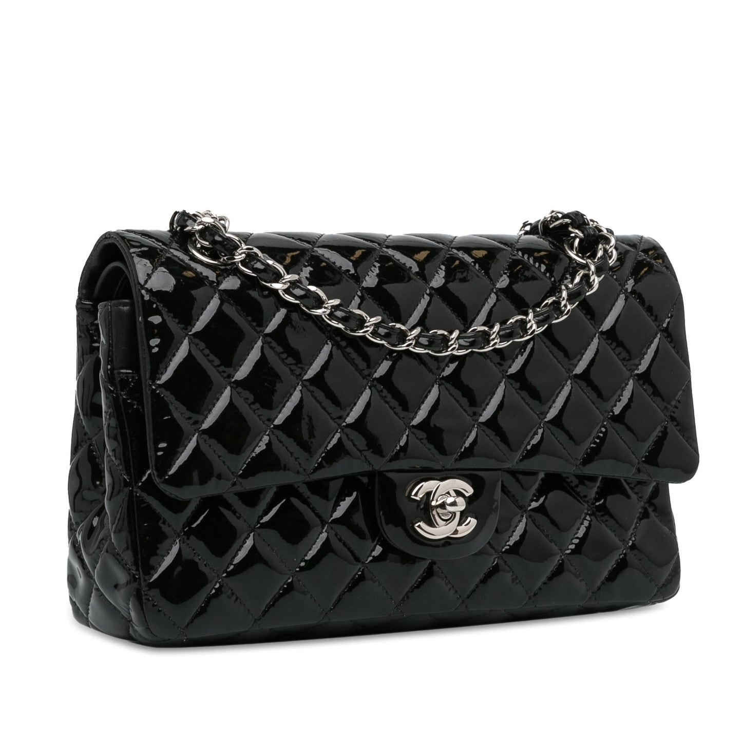 Chanel Medium Classic Patent Double Flap (SHG-mstM2R)