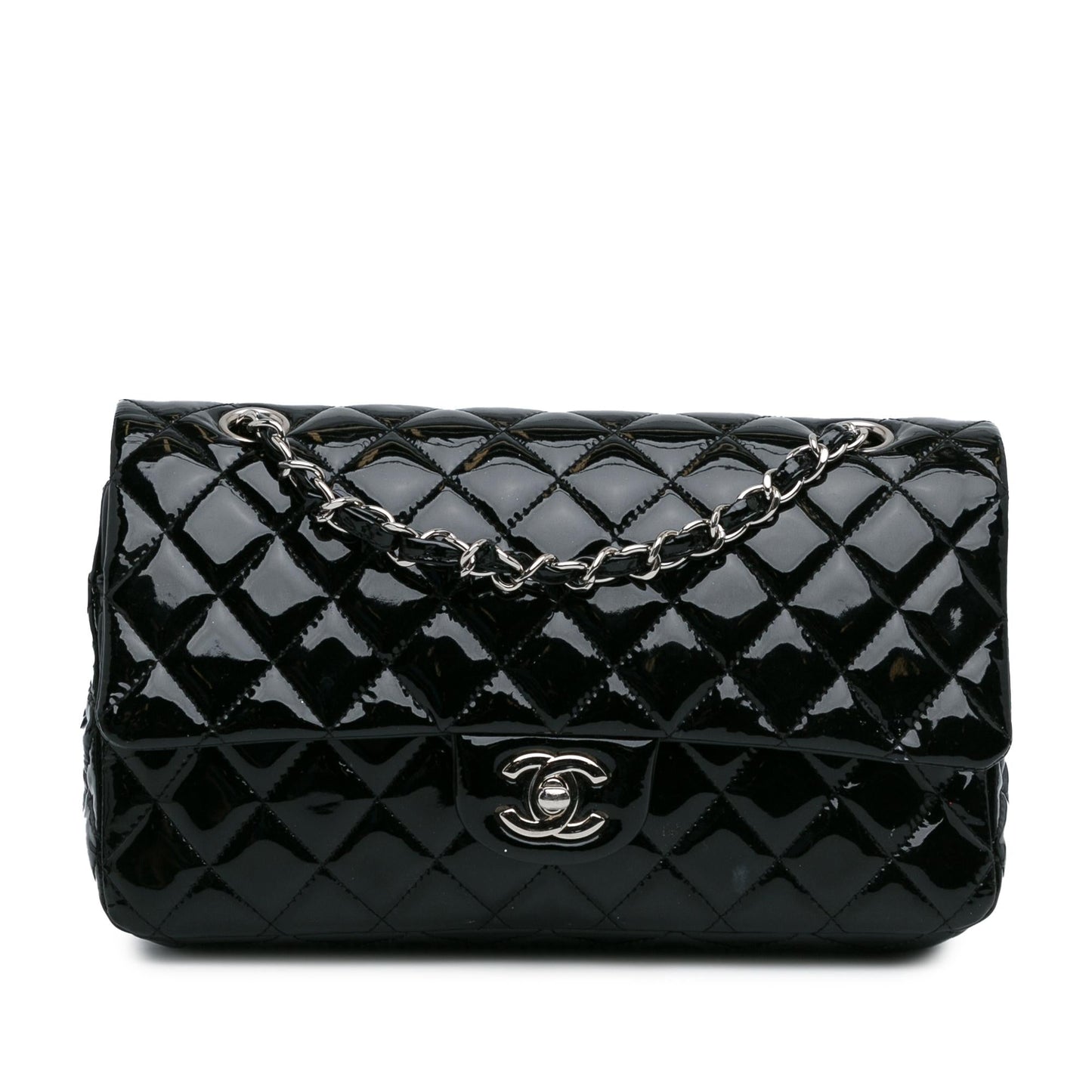 Chanel Medium Classic Patent Double Flap (SHG-RxvttZ)