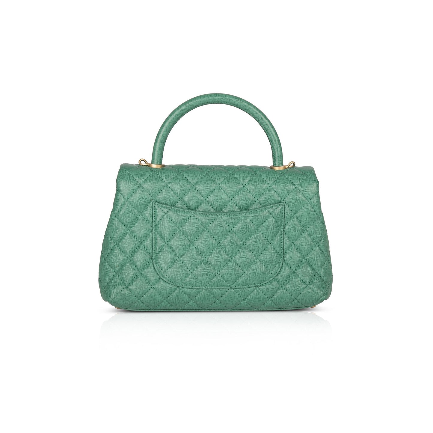 Chanel Medium Green Caviar Coco Handle Bag