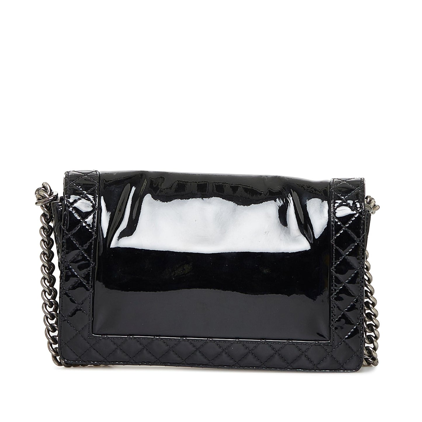 Chanel Medium Patent Boy Reverso Flap