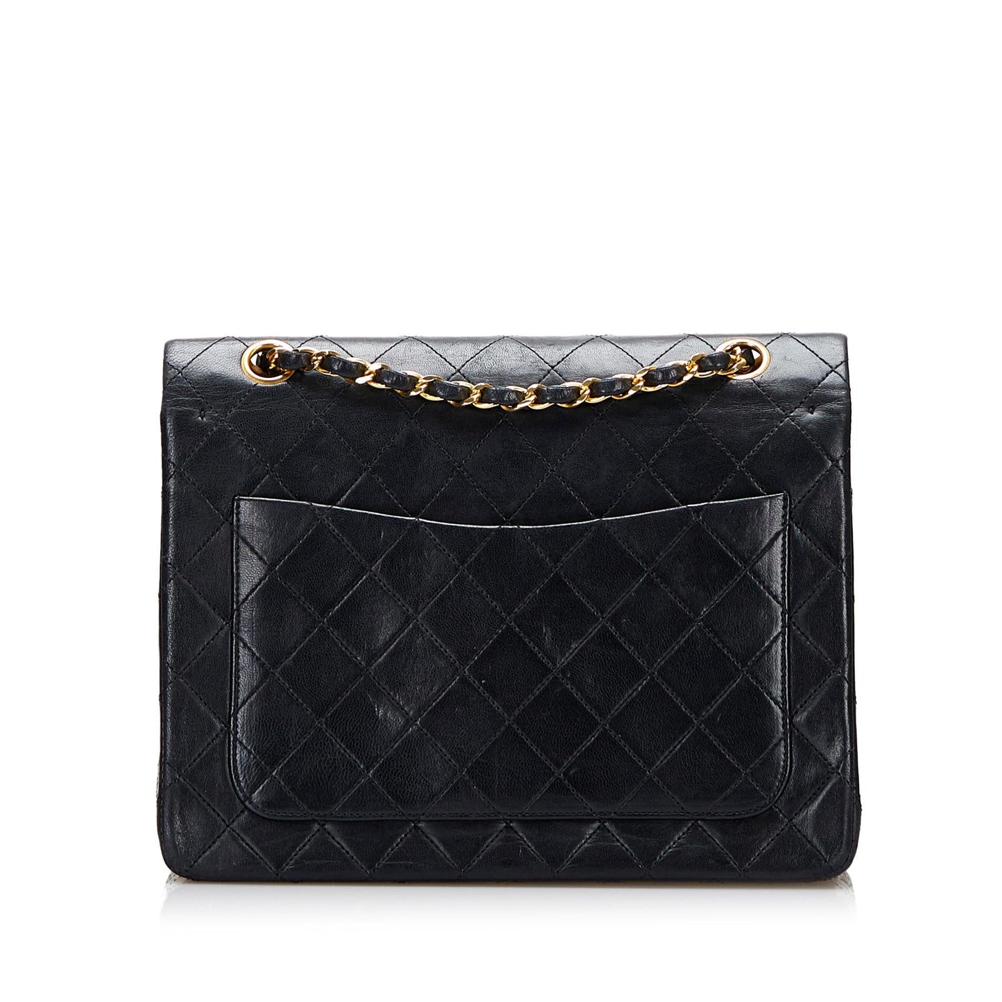 Chanel Medium Tall Classic Lambskin Double Flap (SHG-mGpVGD)