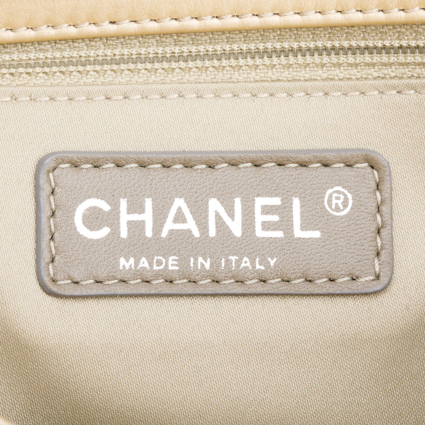 Chanel Metallic Beige Ultimate Stitch Calfskin Leather Flap Bag