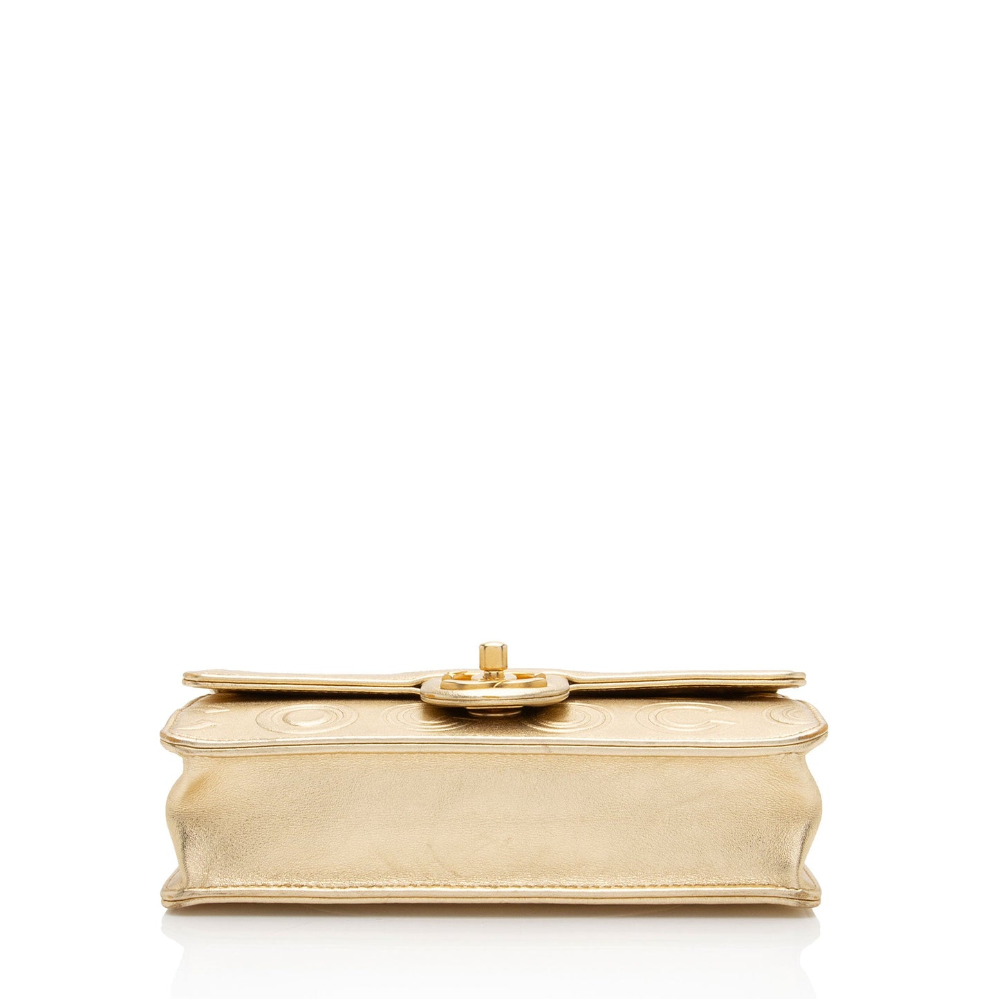 Chanel Metallic Calfskin Embossed Cocallover Flap Shoulder Bag