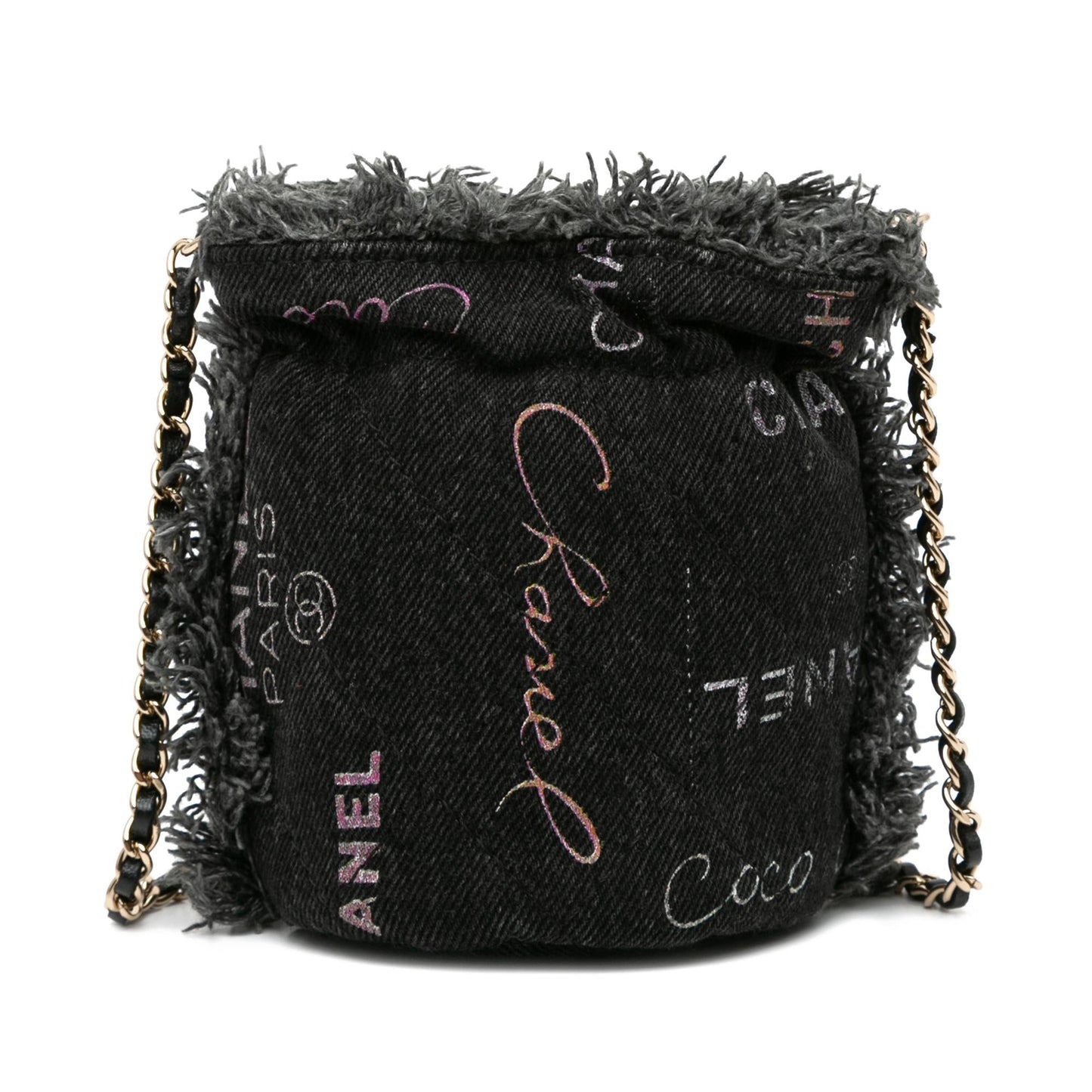 Chanel Mini Denim Mood Bucket with Chain (SHG-1oNNTU)