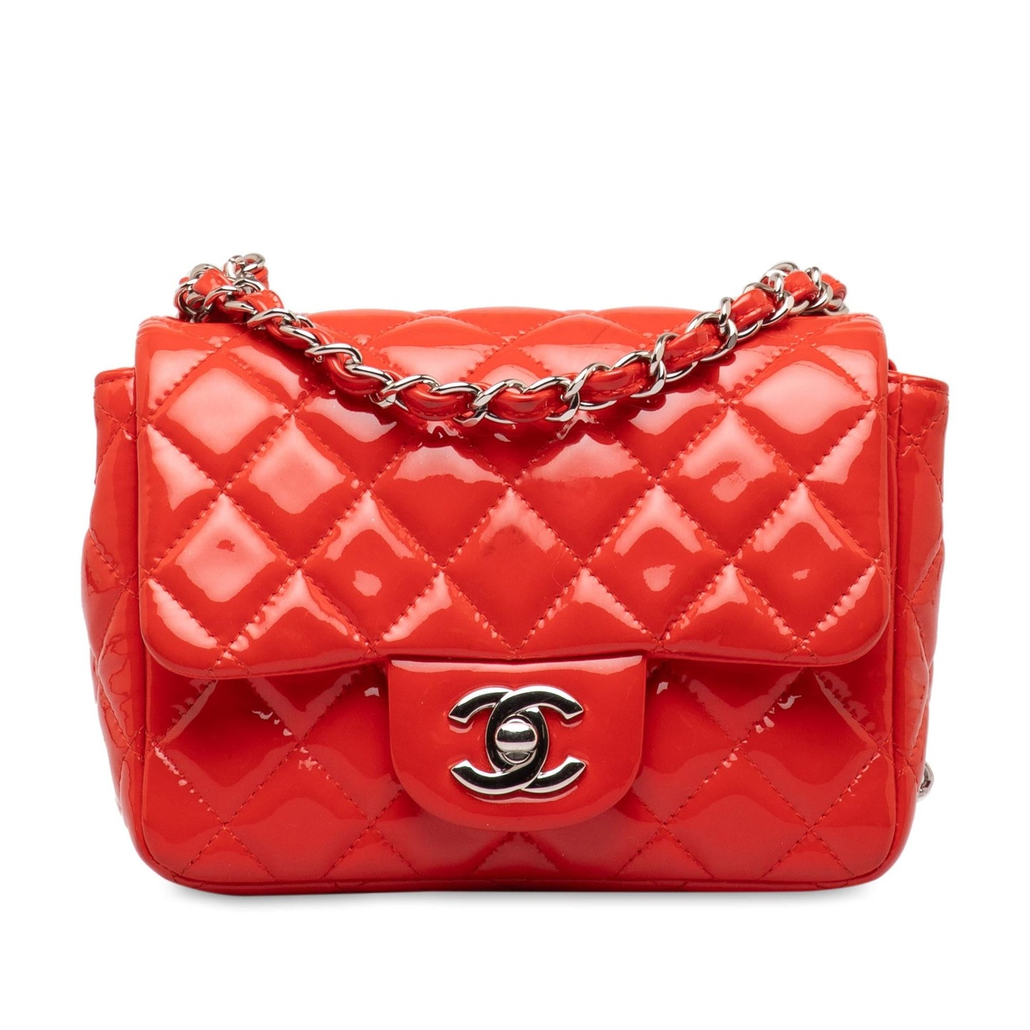 Chanel Mini Patent Classic Square Single Flap (SHG-zt3HF7)