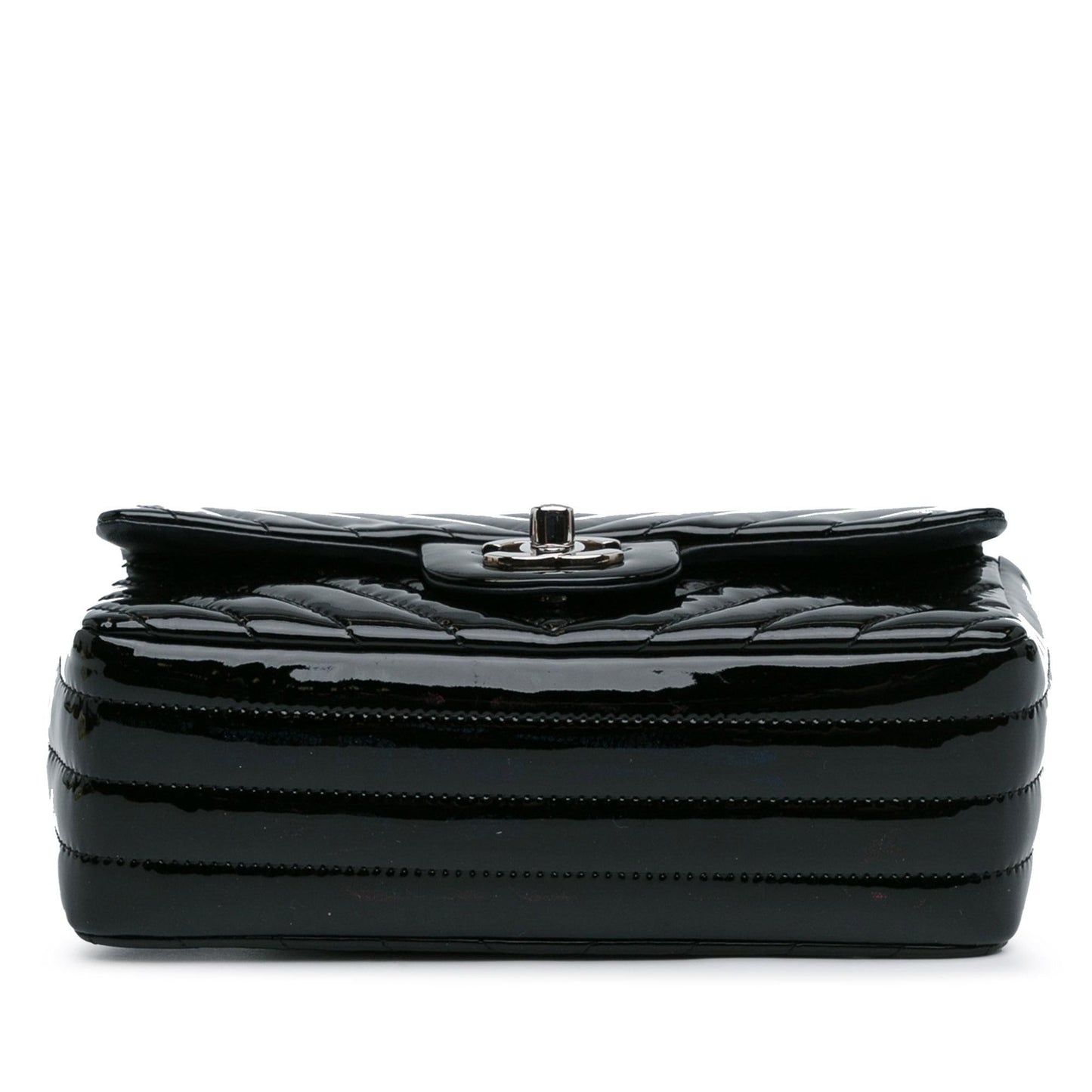 Chanel Mini Rectangular Classic Chevron Patent Single Flap (SHG-3MlT53)