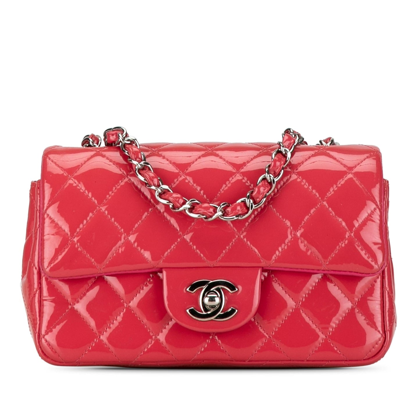Chanel Mini Rectangular Classic Patent Single Flap (SHG-XuFX41)