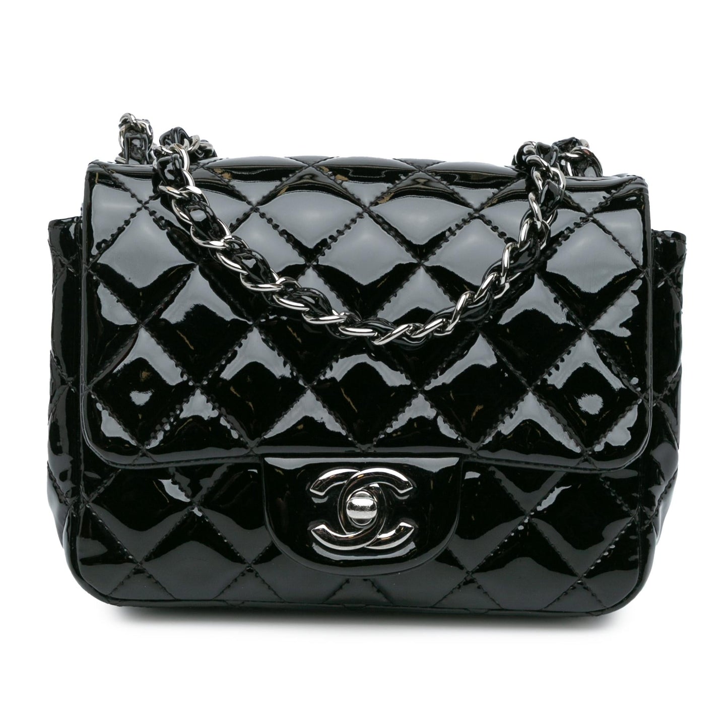 Chanel Mini Square Classic Patent Single Flap