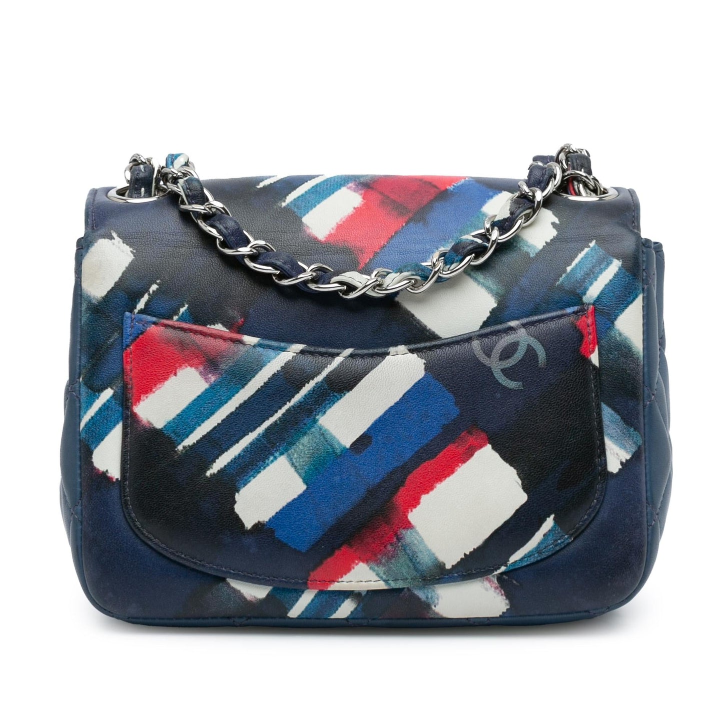 Chanel Mini Square Classic Printed Lambskin Airlines Flap (SHG-hfSUwf)