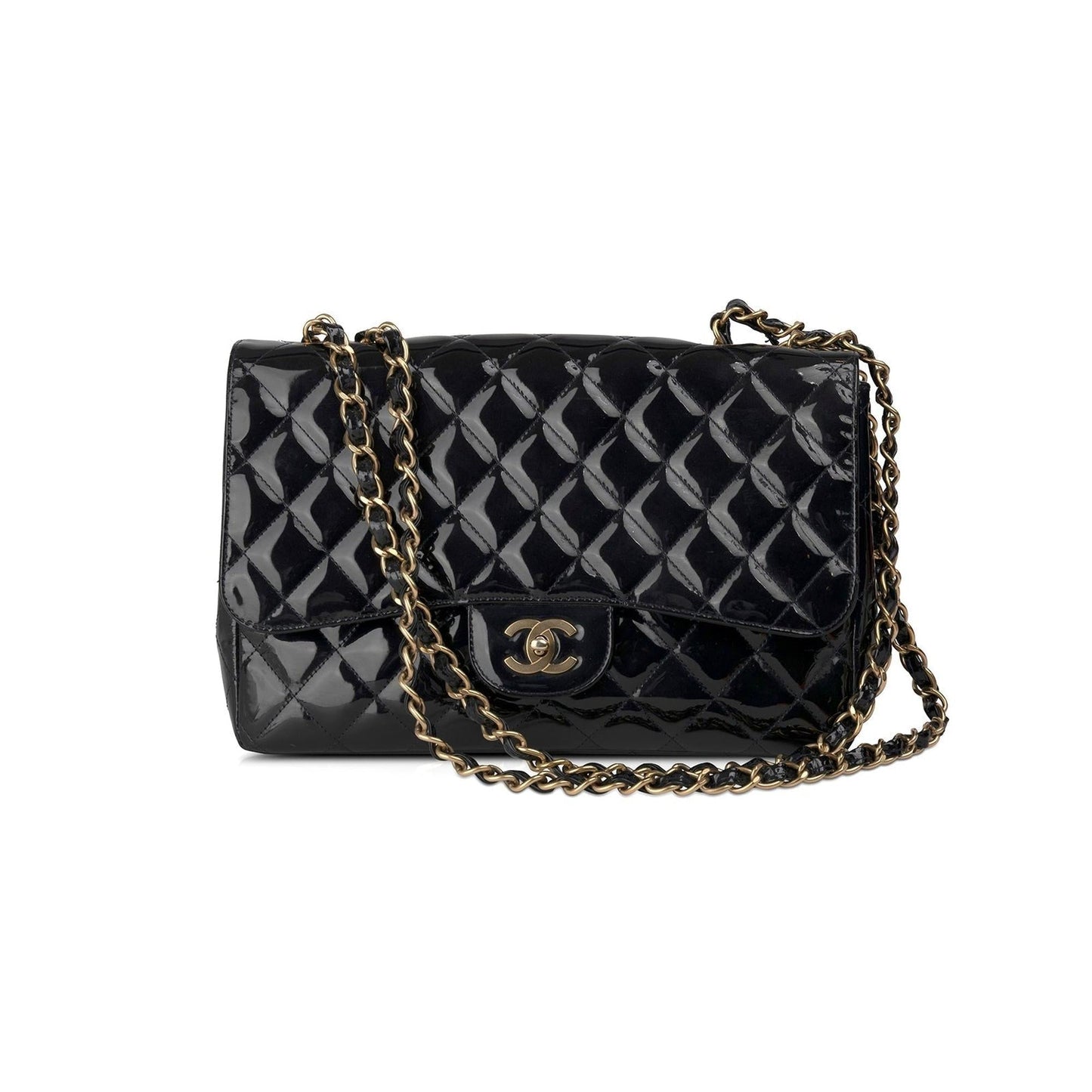Chanel Mobile Art Jumbo Patent Leather Single Flap Bag