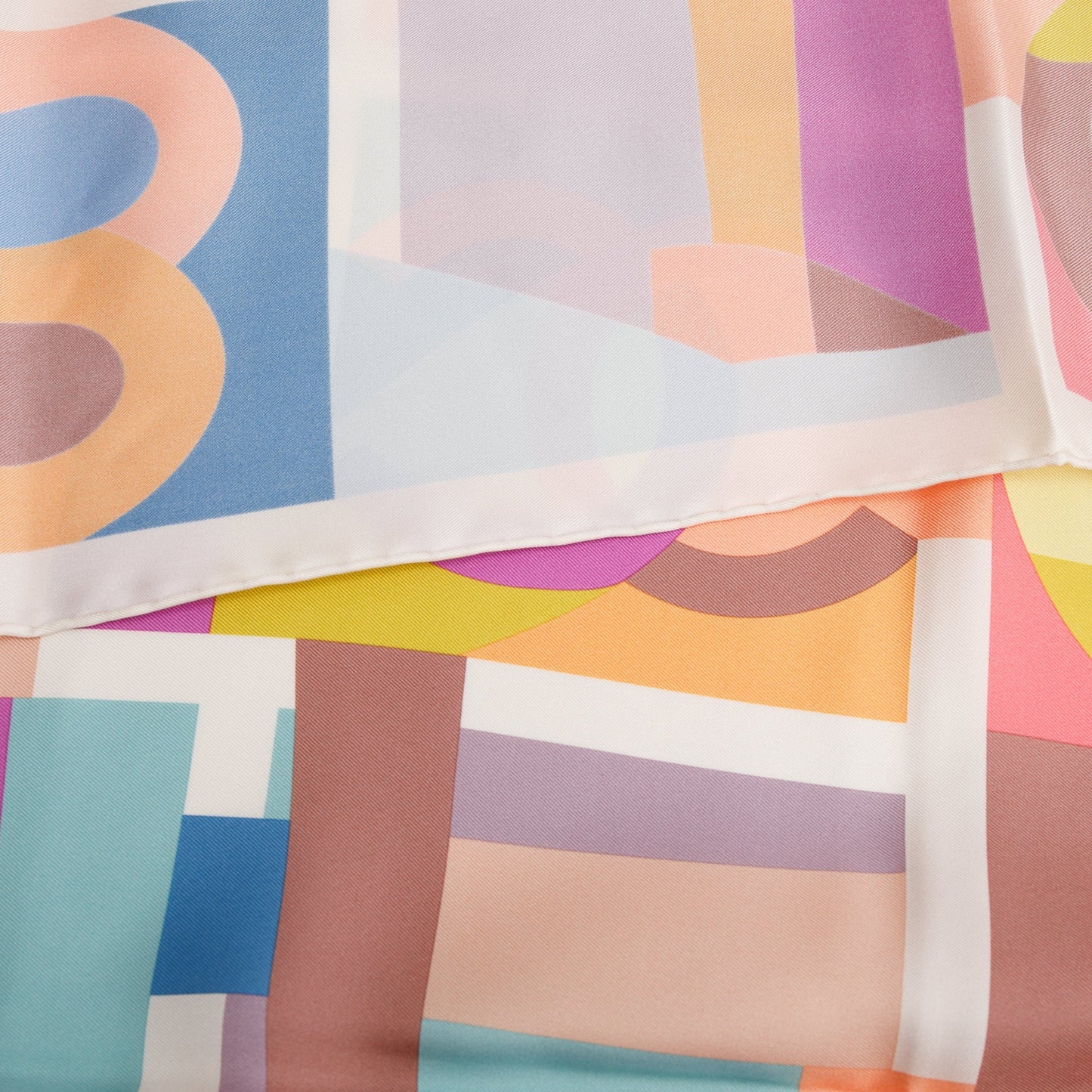 Chanel Multicolor Logo Print Silk Square Scarf
