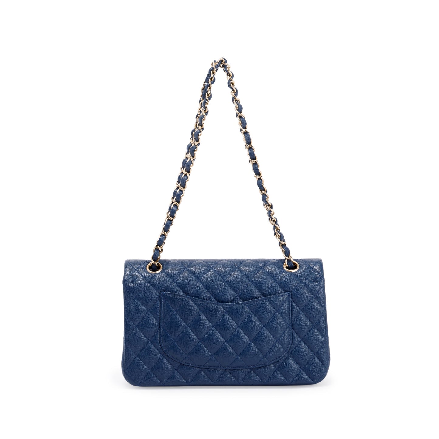 Chanel Navy Blue Classic Medium Double Flap Bag